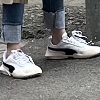 Puma Vaderon Clean White Black 착용 스타일
