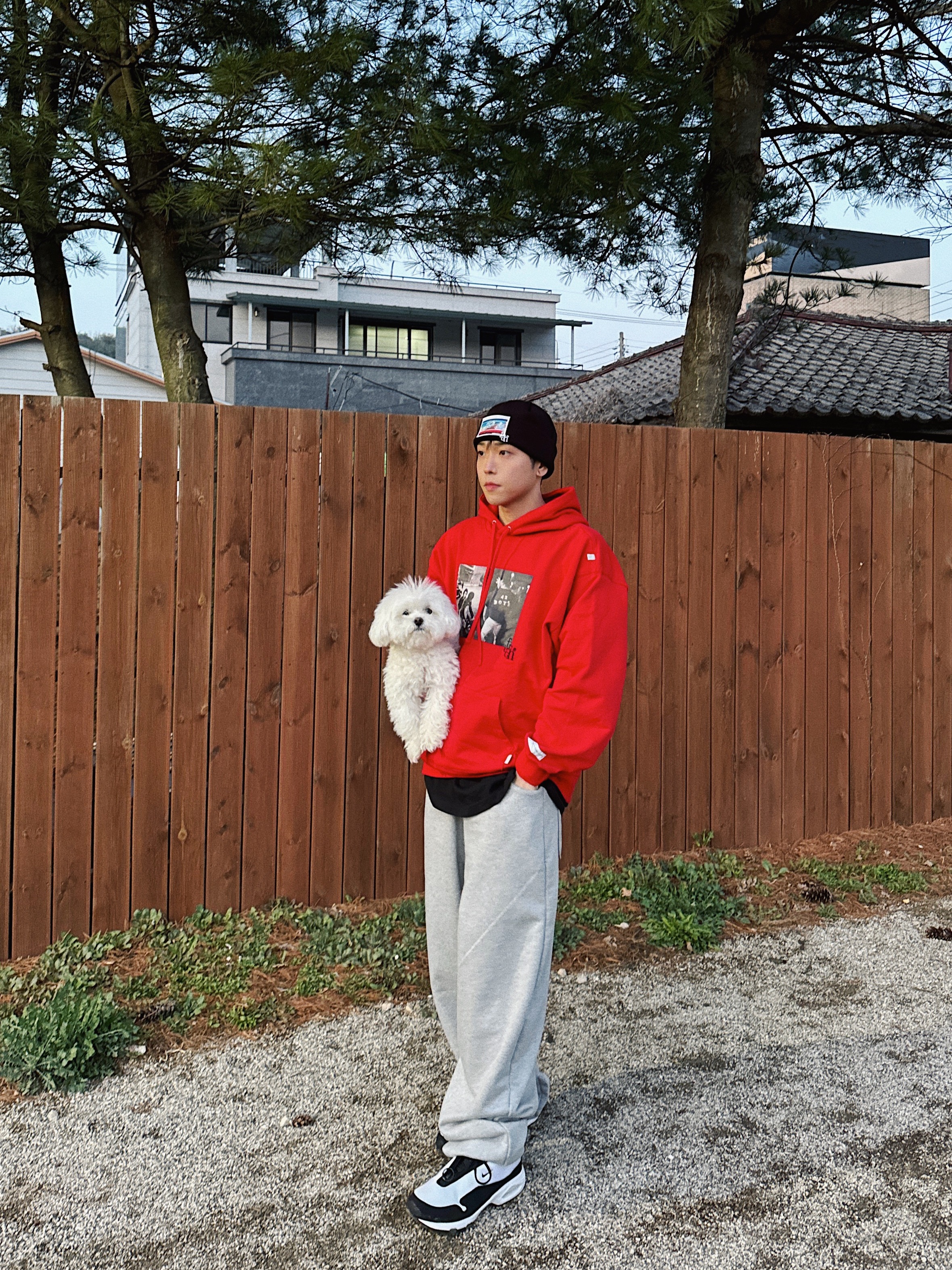 MJD Everyday Heavy Sweat Baggy Pants Melange Grey, Nike x Comme des Garcons Homme Plus Air Max Sunder SP White Black 착용 스타일 - 1