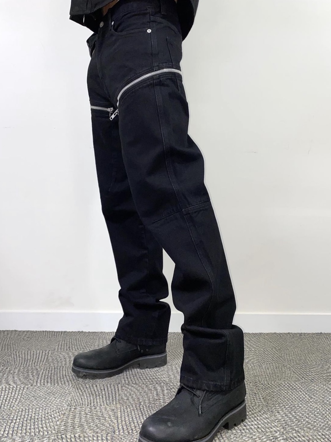 Timberland Premium 6 inch Waterproof Boot Black Nubuck - Wide 착용 스타일 - 2
