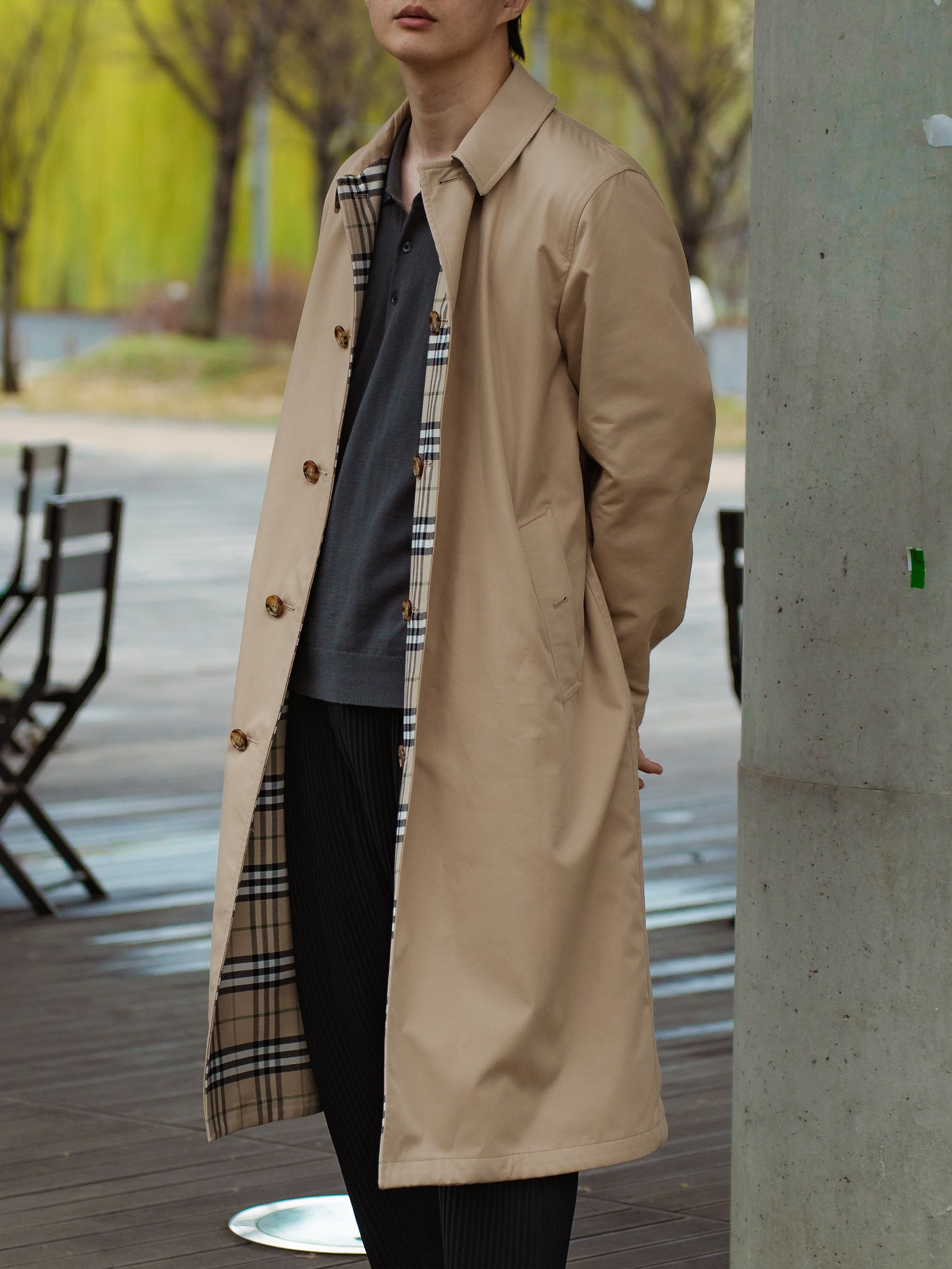 Homme Plisse Issey Miyake MC April Pants Black 착용 스타일 - 2