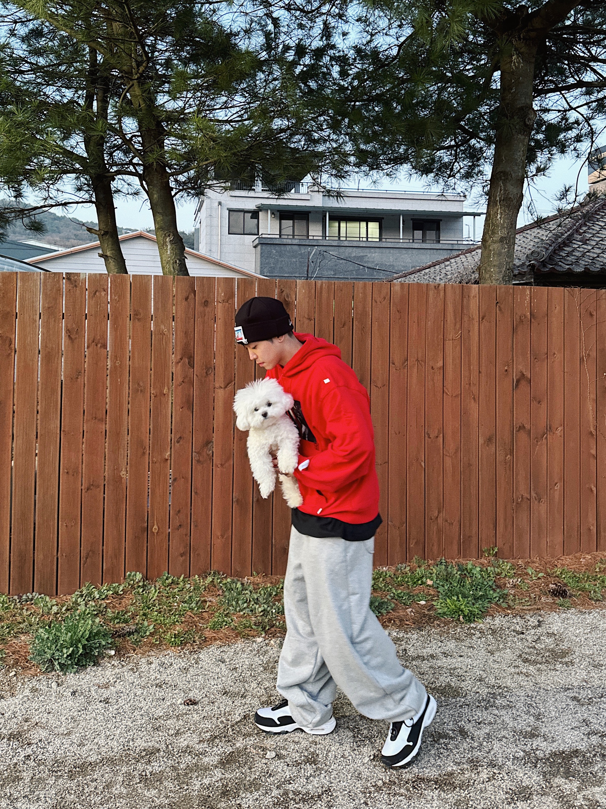 MJD Everyday Heavy Sweat Baggy Pants Melange Grey, Nike x Comme des Garcons Homme Plus Air Max Sunder SP White Black 착용 스타일 - 4