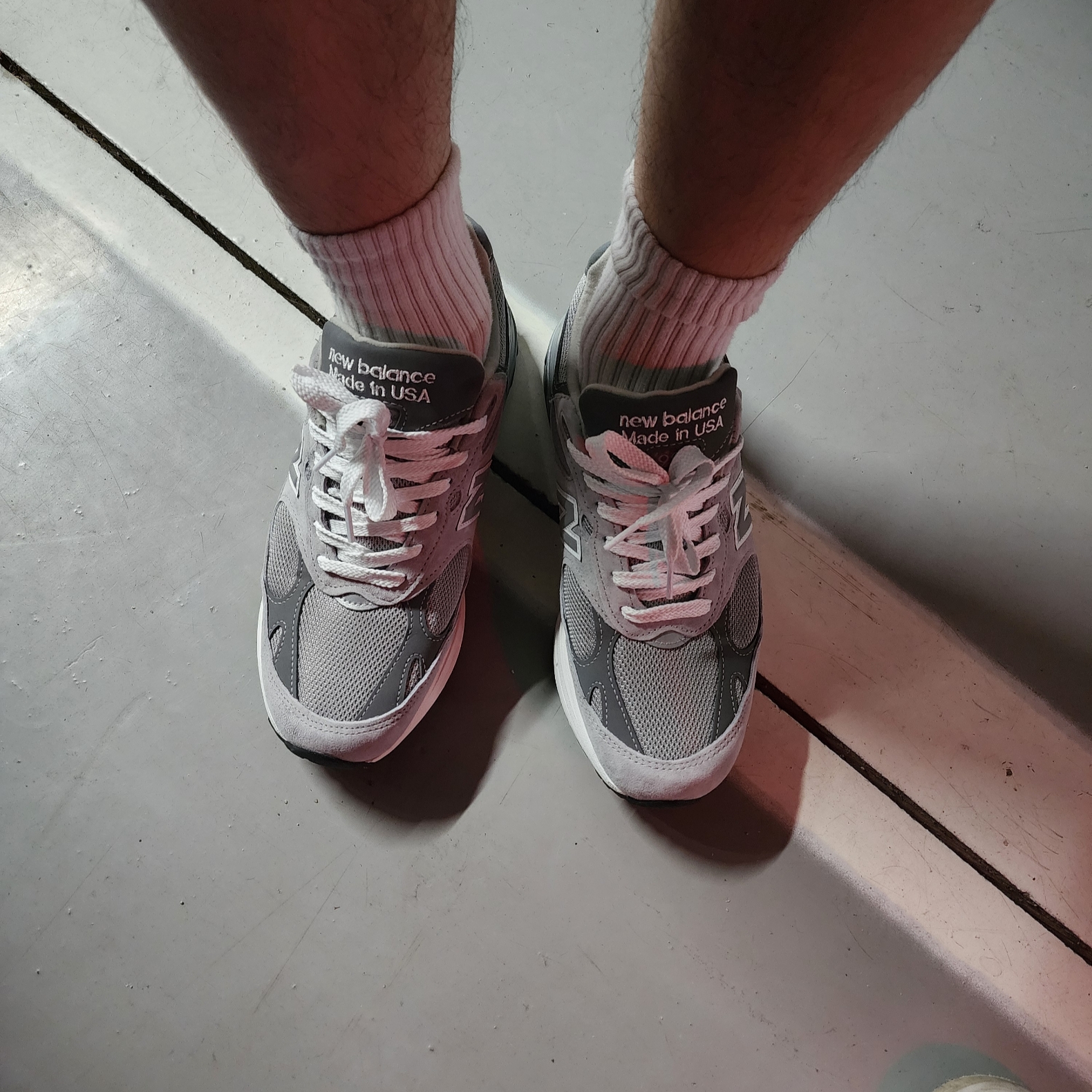 New Balance 993 Made in USA Grey - D Standard 착용 스타일
