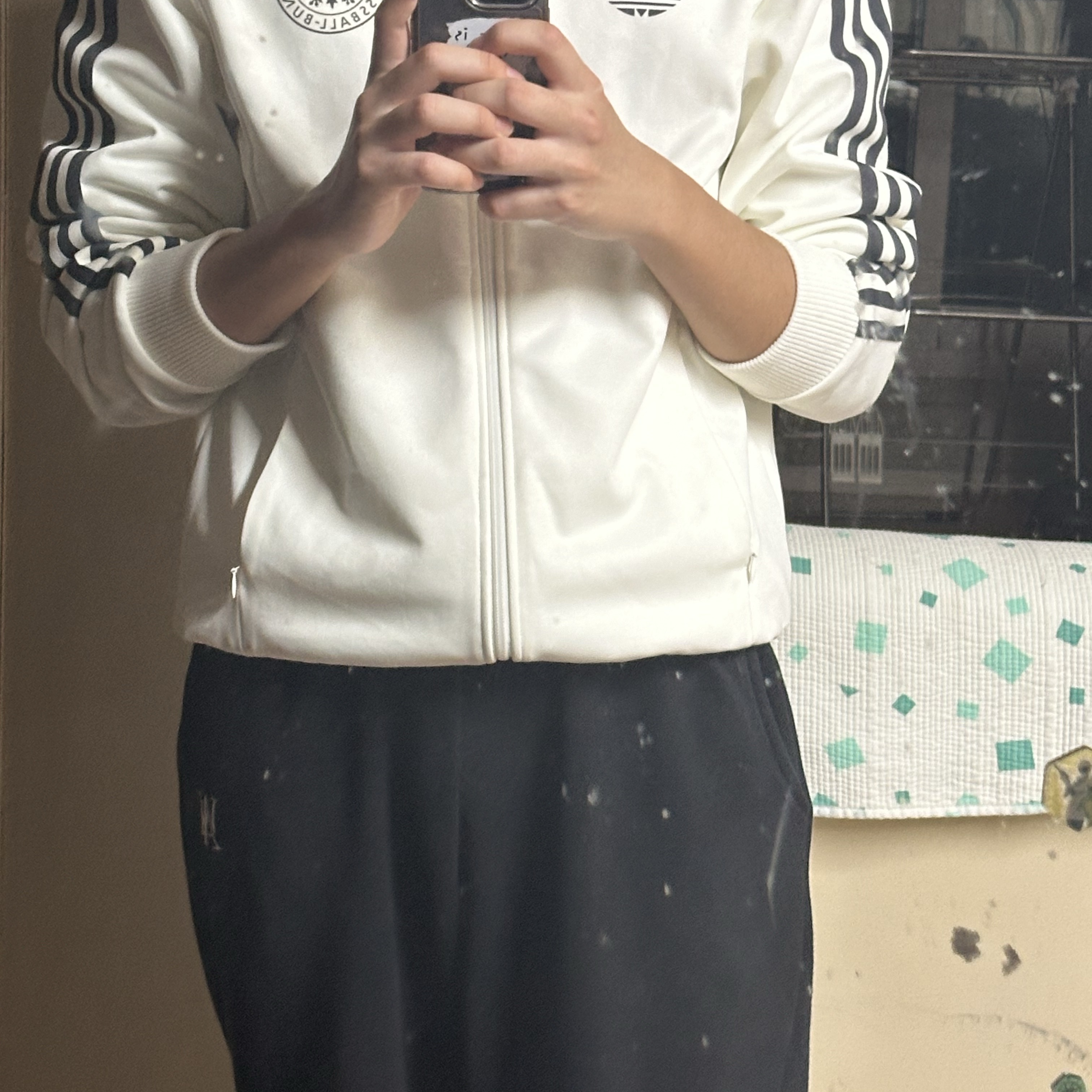 Adidas German Beckenbauer Track Top Off White - KR Sizing 착용 스타일