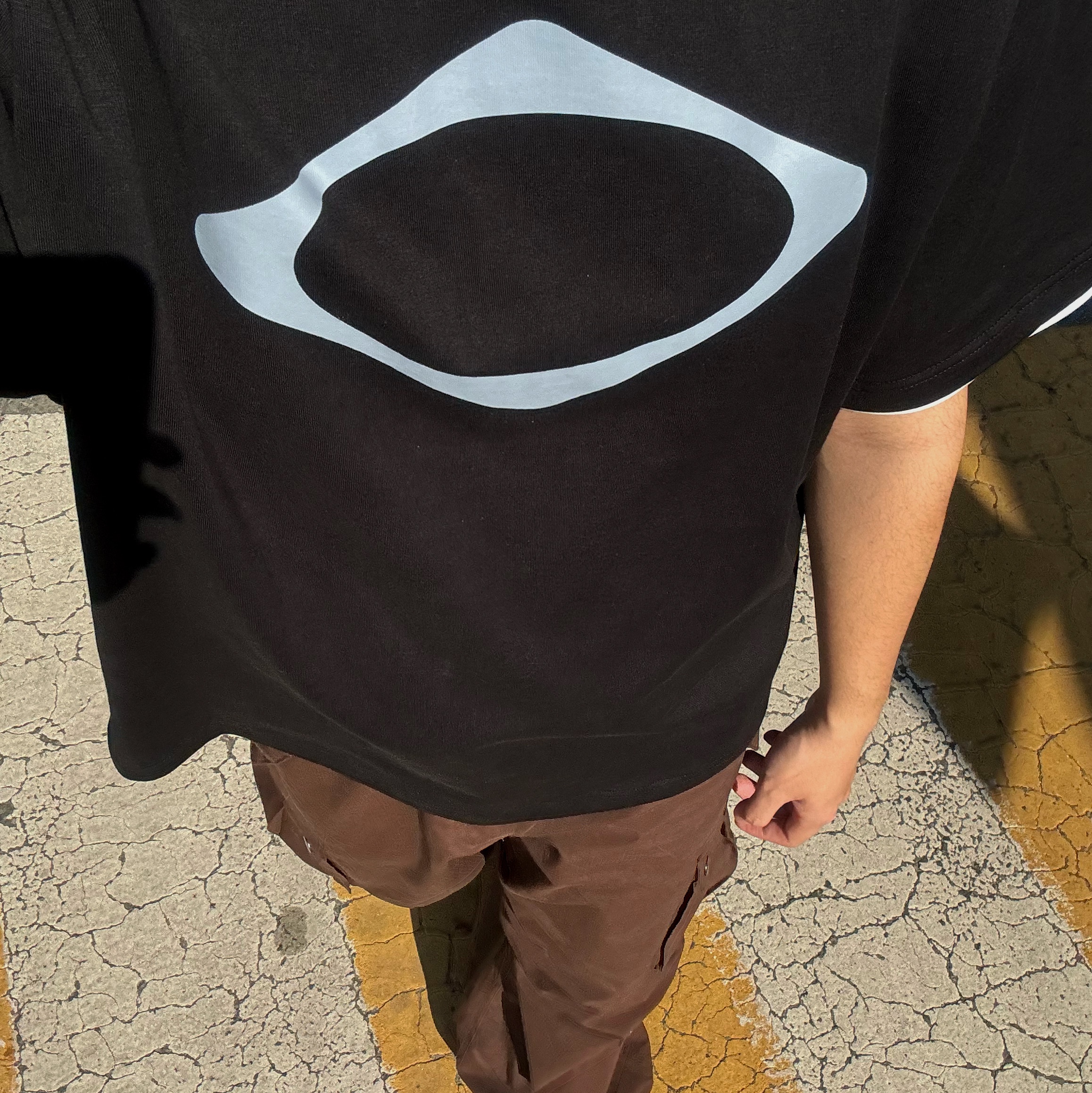 Mischief Rhombus Basic T-Shirt Black 착용 스타일