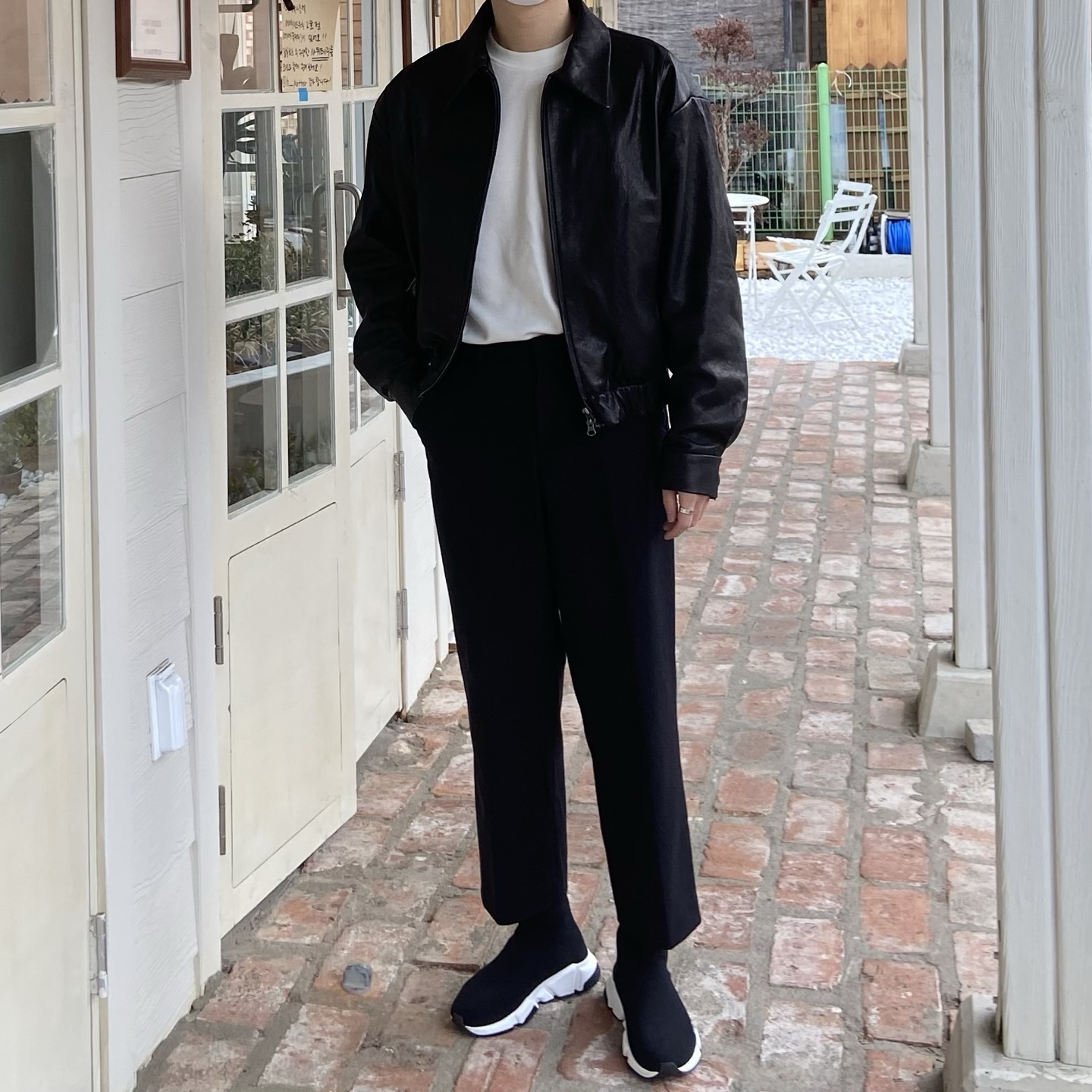 Balenciaga Speed Trainer Black White 2021/2022 착용 스타일