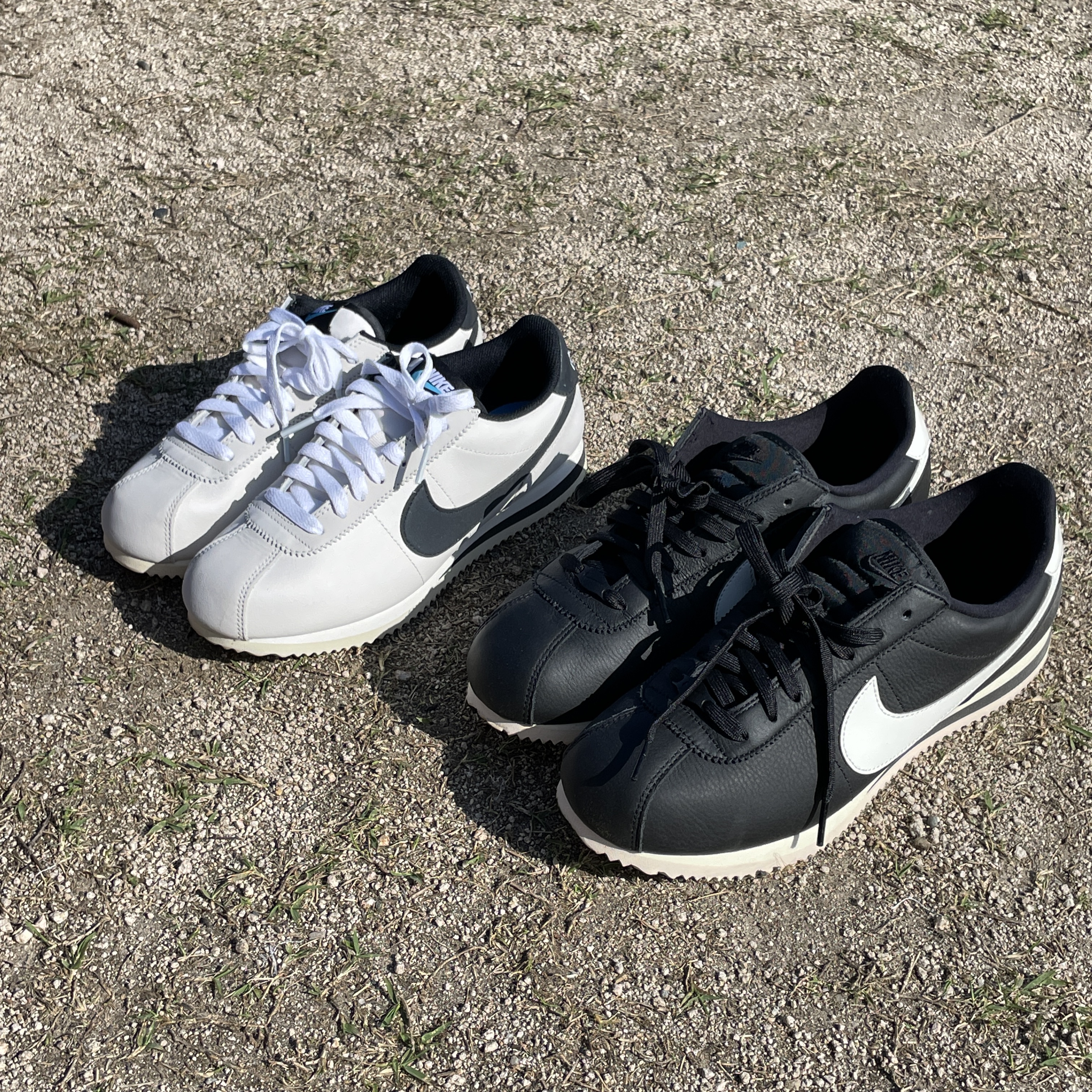 (W) Nike Cortez Black and Sail 착용 스타일