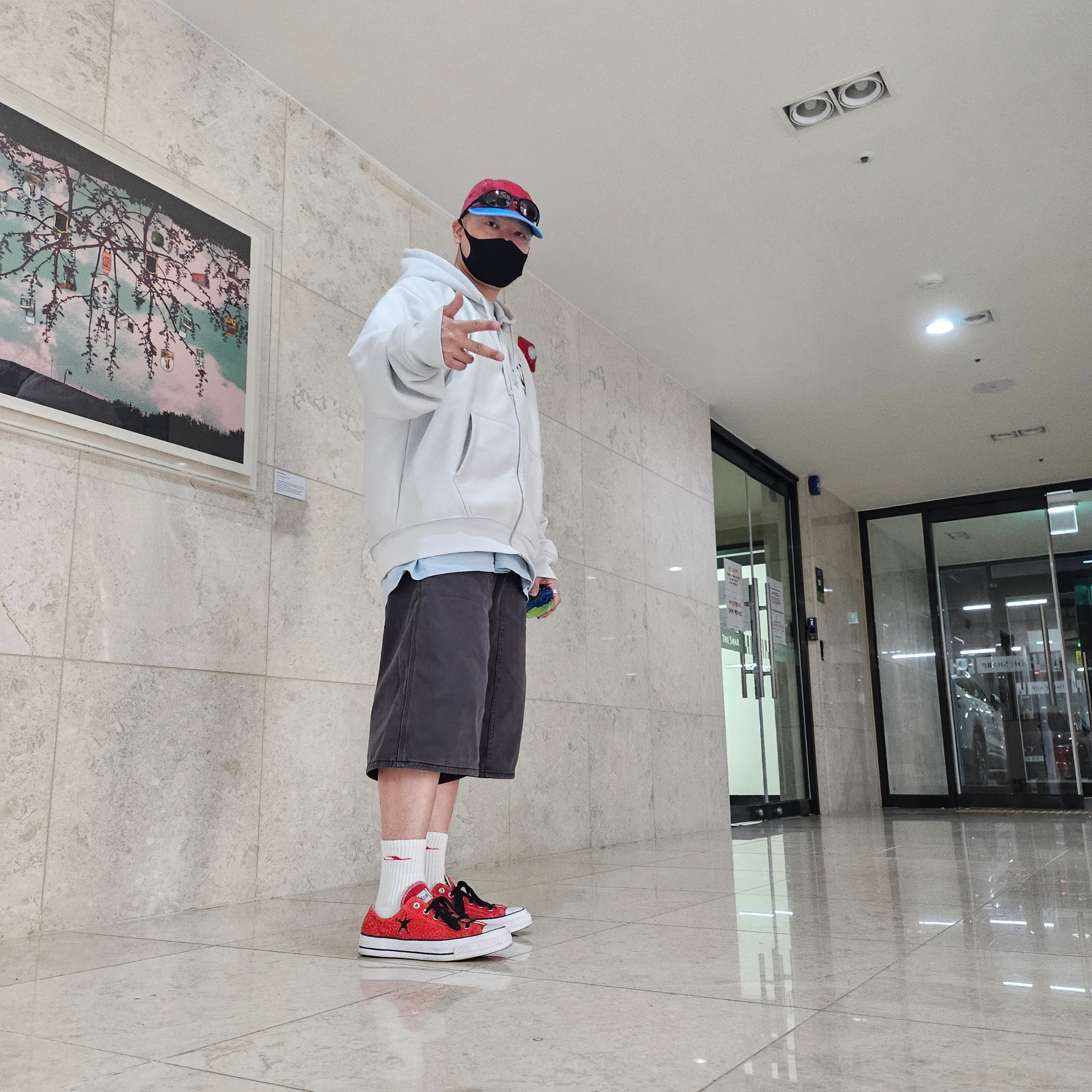 Supreme Pigment 2-Tone Camp Cap Red - 24SS, Stussy Regal Crown Zip Hoodie Fog 착용 스타일 - 2