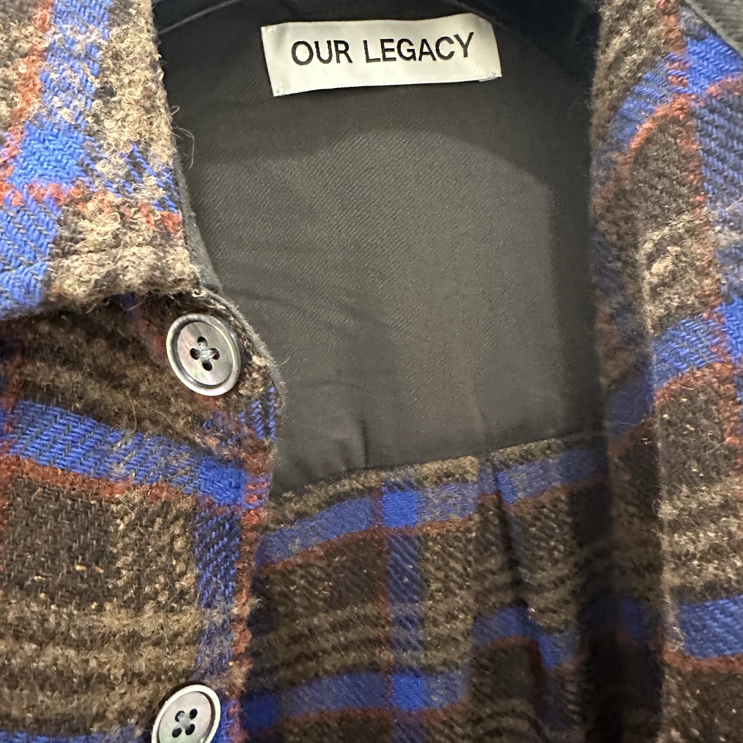 Our Legacy Above Shirt Brown Pankow Check 착용 스타일