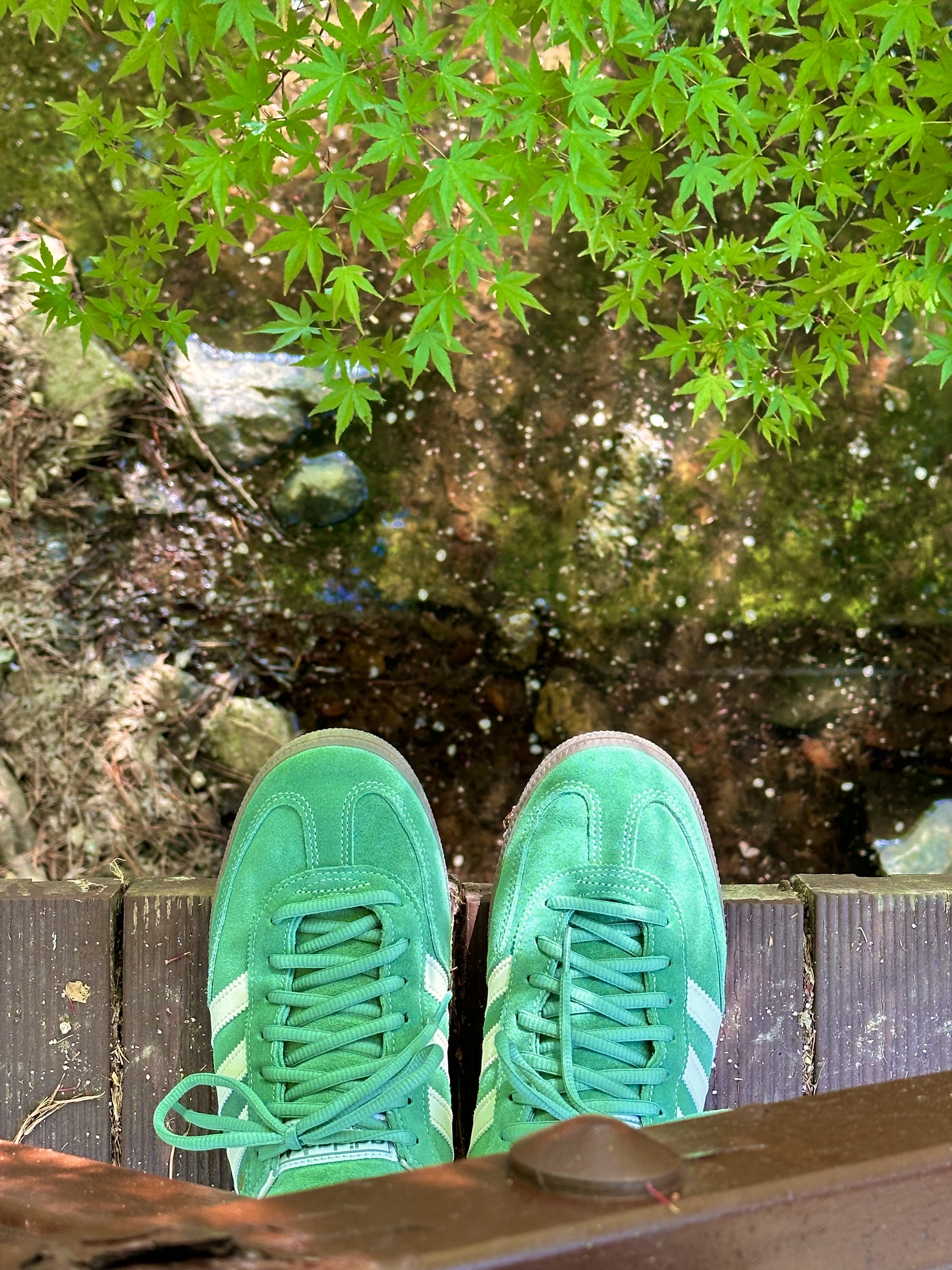 Adidas Spezial Handball Preloved Green Cream White 착용 스타일 - 1