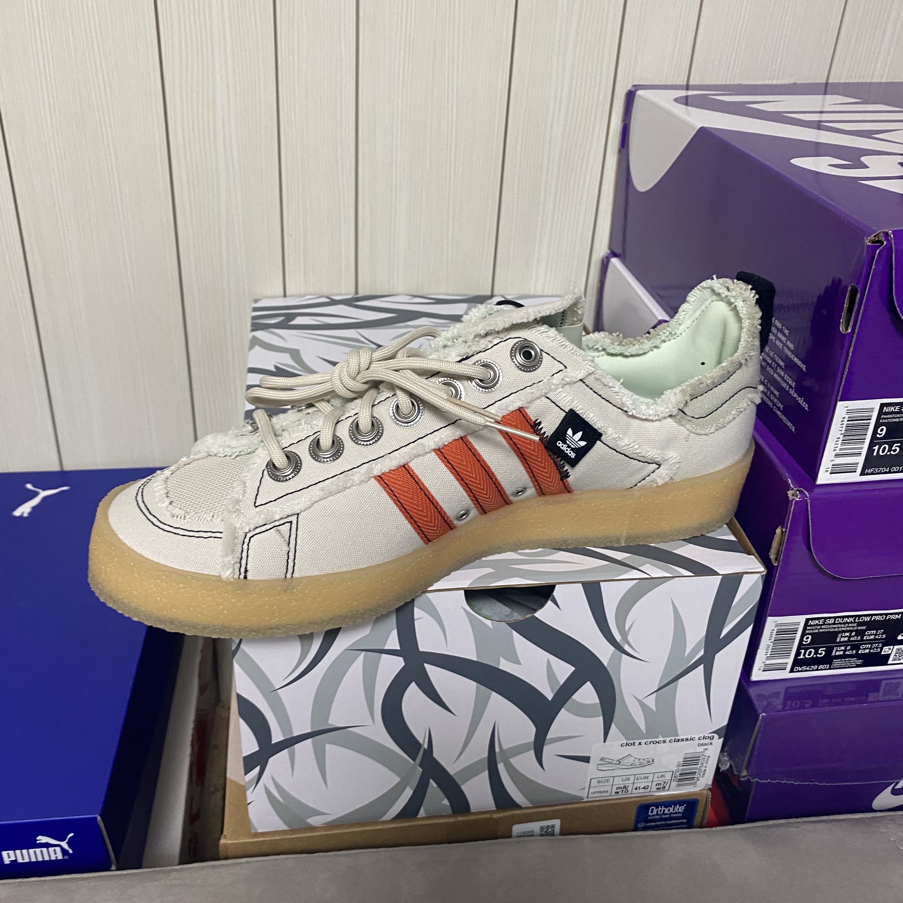Adidas x Song for the Mute Campus 80s Bliss Core Black 착용 스타일 - 1