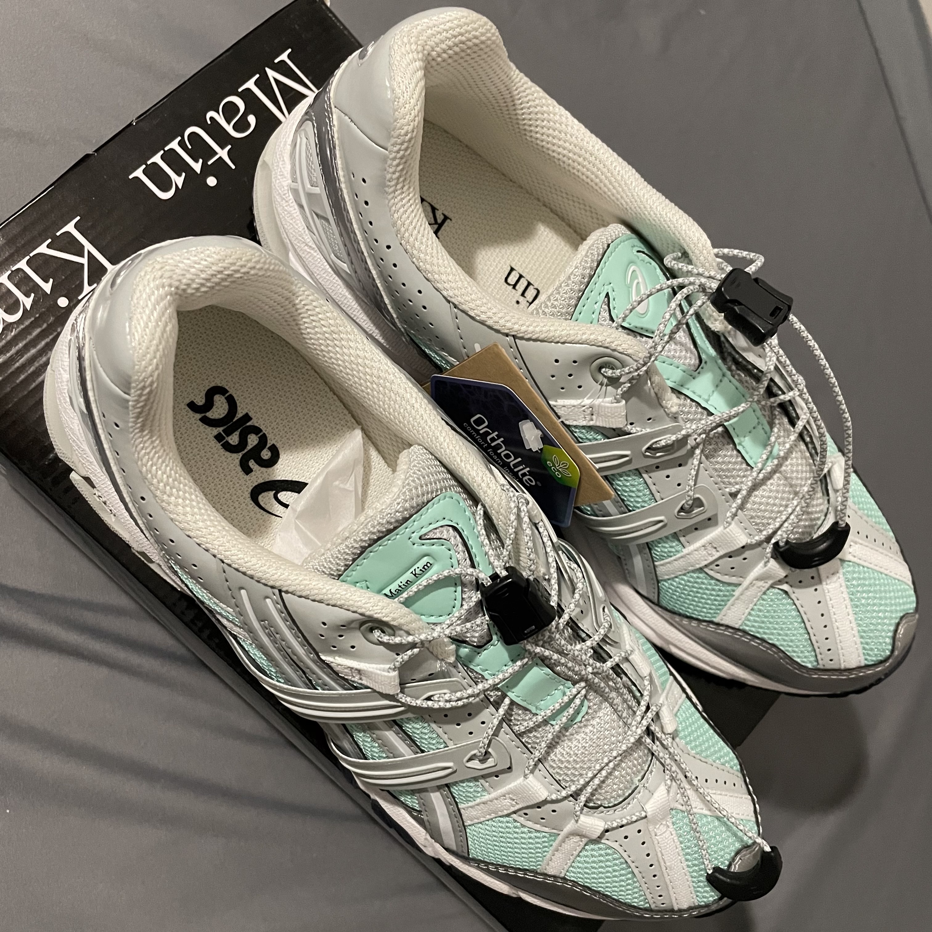 (W) Asics x Matin Kim Gel-Sonoma 15-50 Oasis Green Pure Silver 착용 스타일 - 1