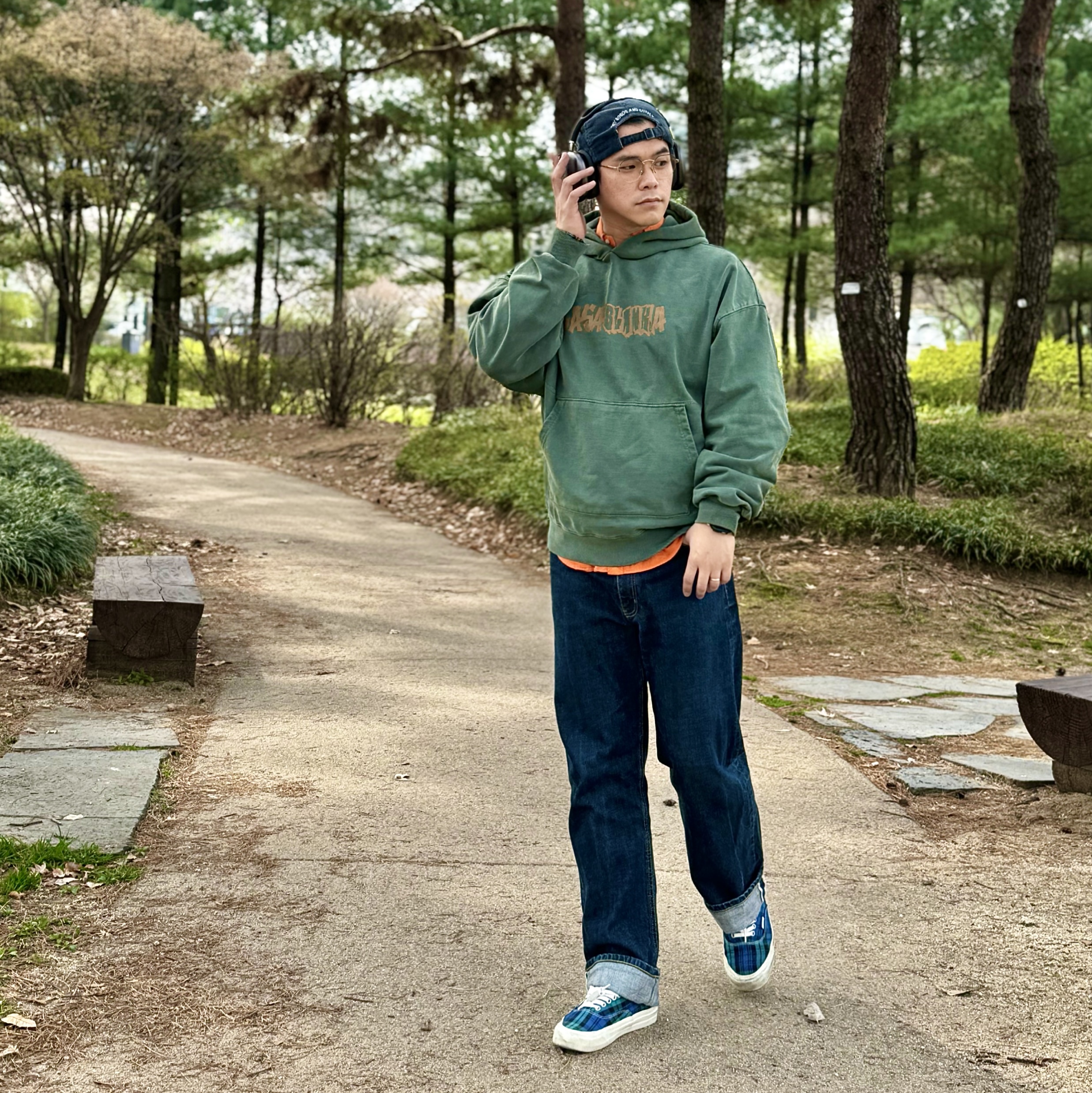 Apple AirPods Max Lightning Space Gray (Korean Ver.), Warehouse & Co. Lot 2nd-Hand 1100 Pants Used Wash Medium Indigo 착용 스타일 - 1