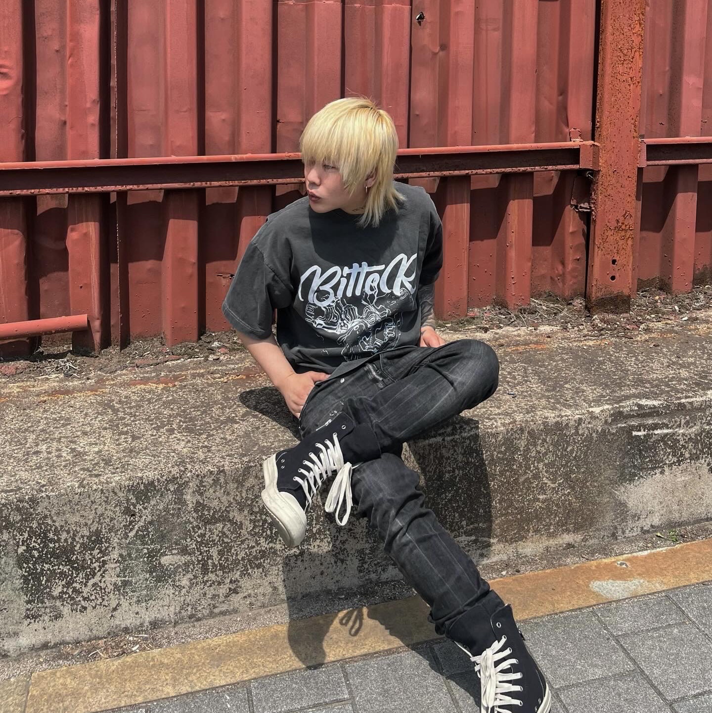 Rick Owens Drkshdw Calf Leather Penta Sneakers Black Milk White 착용 스타일 - 1