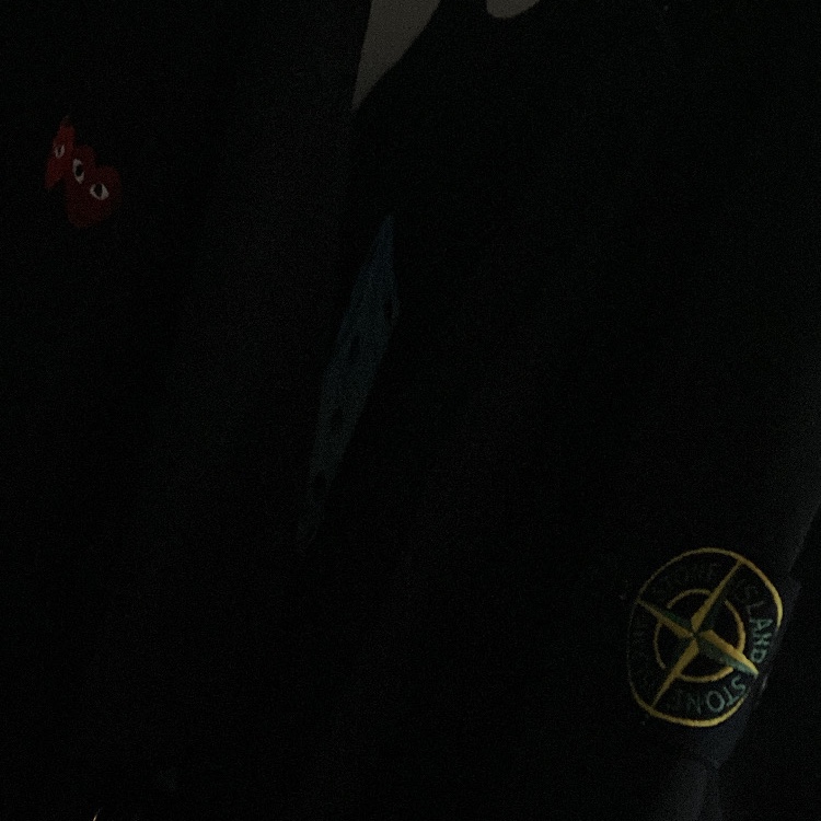 Stone Island 63051 Cotton Fleece Garment Dyed Sweatshirt Black - 24SS, Stussy Melted T-Shirt Black 착용 스타일 - 3
