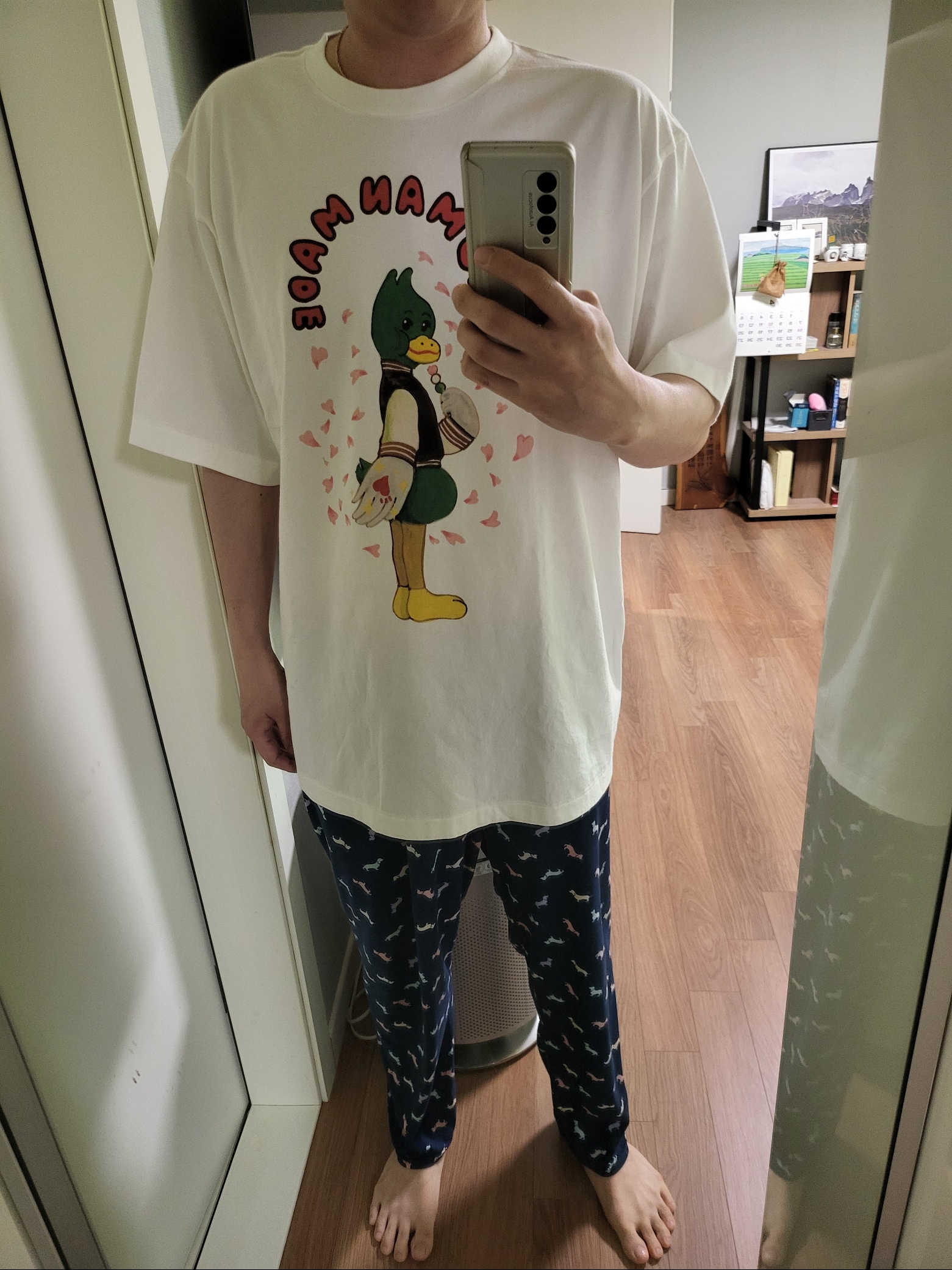Human Made Graphic T-Shirt #04 Black, Human Made Keiko Sootome T-shirt #19 White 착용 스타일 - 3