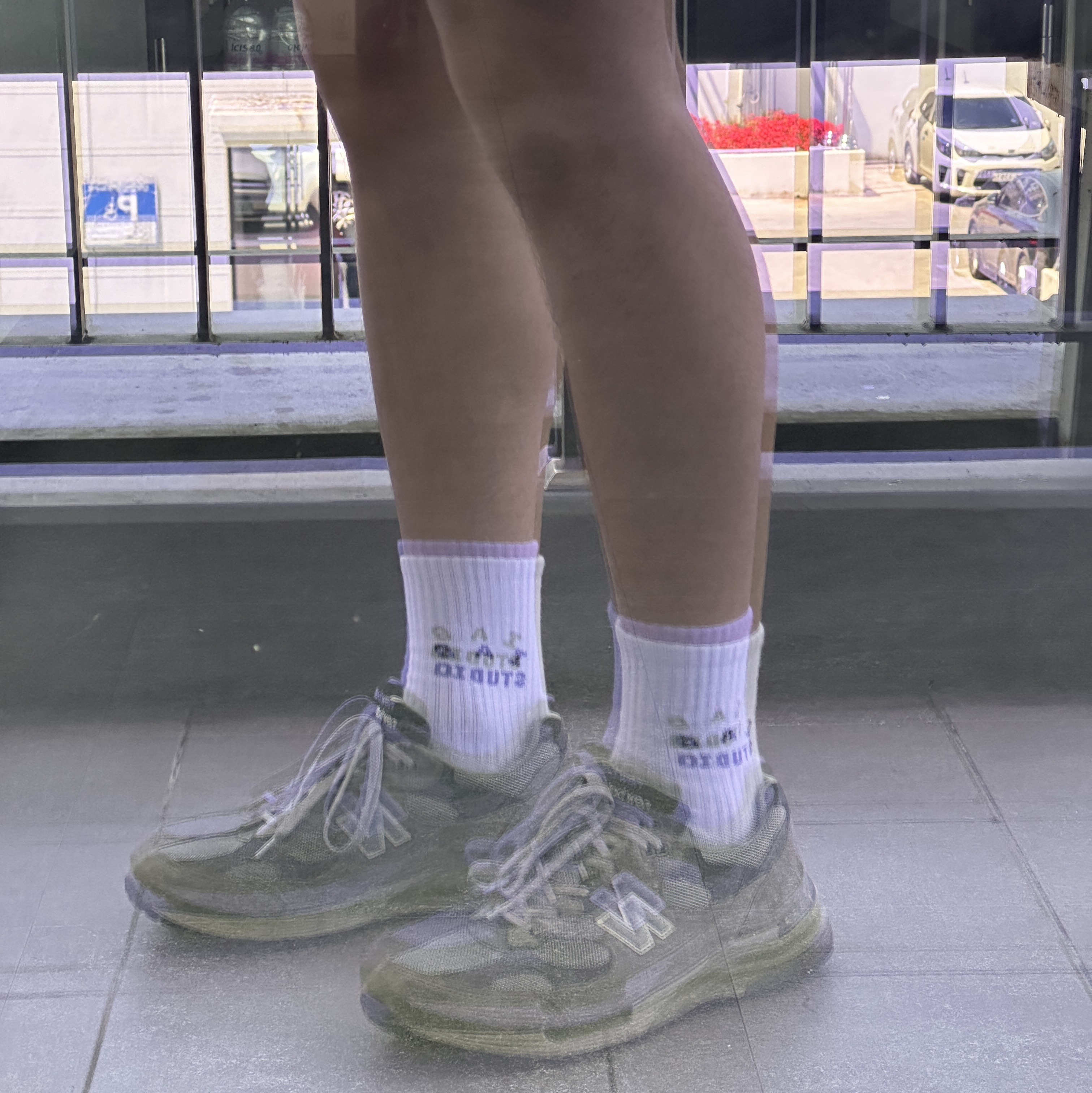 IAB Studio Socks White (5 Pack), New Balance 992 Made in USA Grey - D Standard 착용 스타일