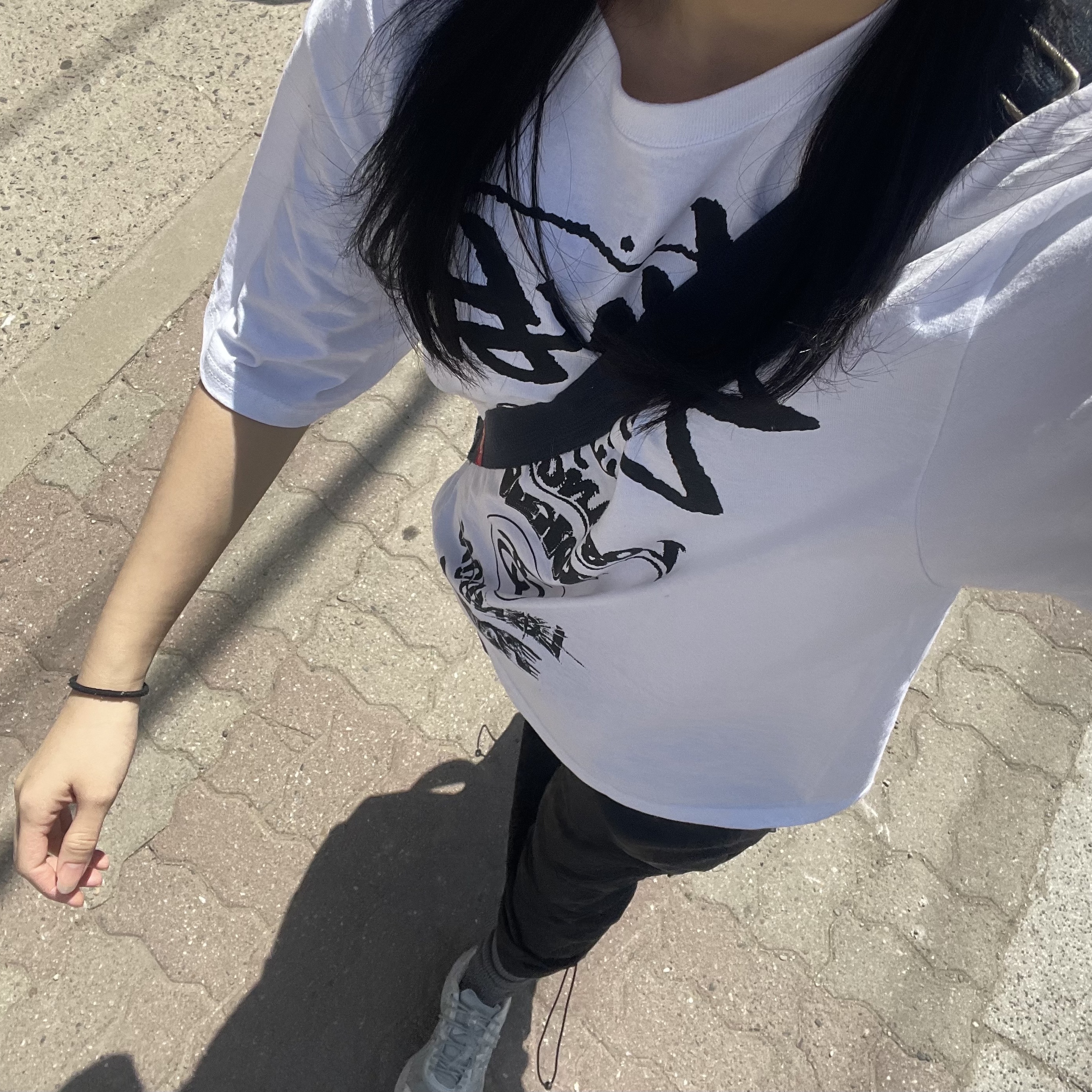 Stussy Tour T-Shirt White 착용 스타일