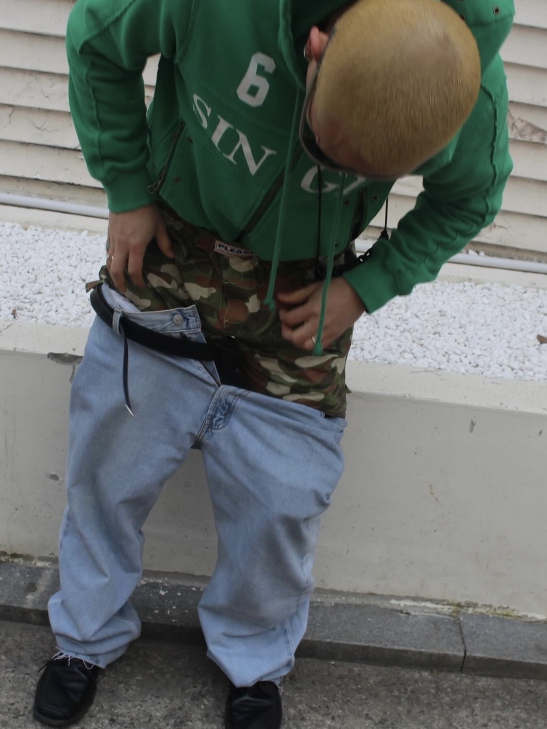 Cotchs Single Hooded Zip Up, Cotchs Hitchhiker Boxer Shorts Camo 착용 스타일