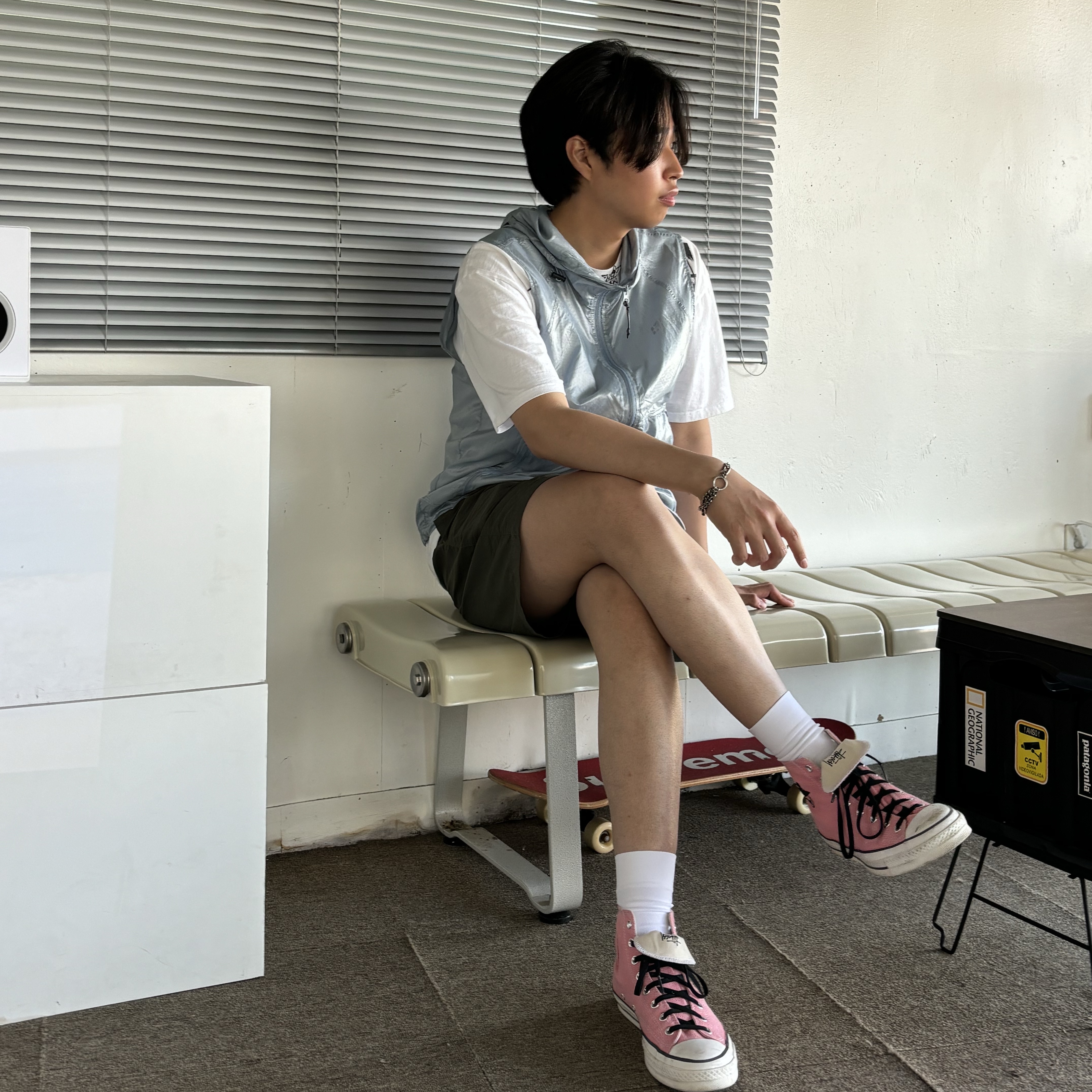 Converse x Stussy Chuck 70 High Plumeria 착용 스타일