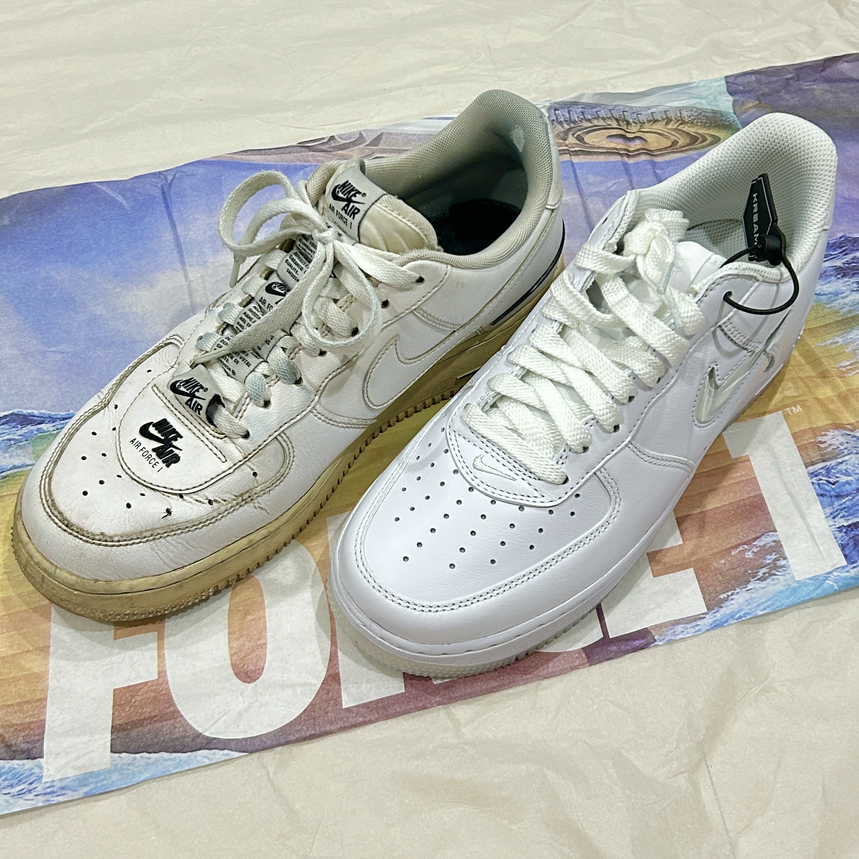 Nike Air Force 1 Low Color of The Month White Jewel, Nike Air Force 1 '07 Low Added Air White 착용 스타일