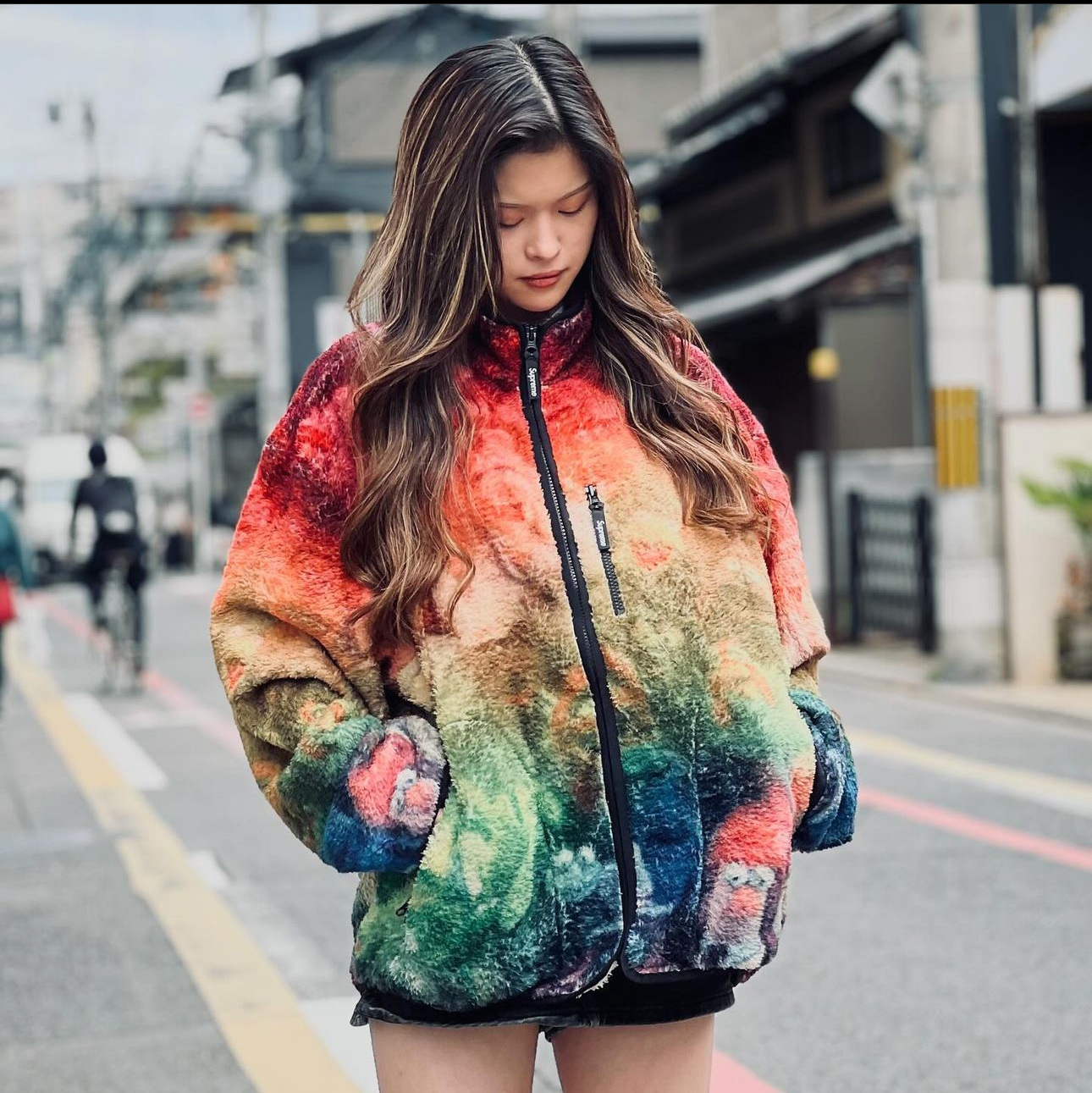 Supreme Muppets Fleece Jacket Multicolor - 24SS 착용 스타일 - 1