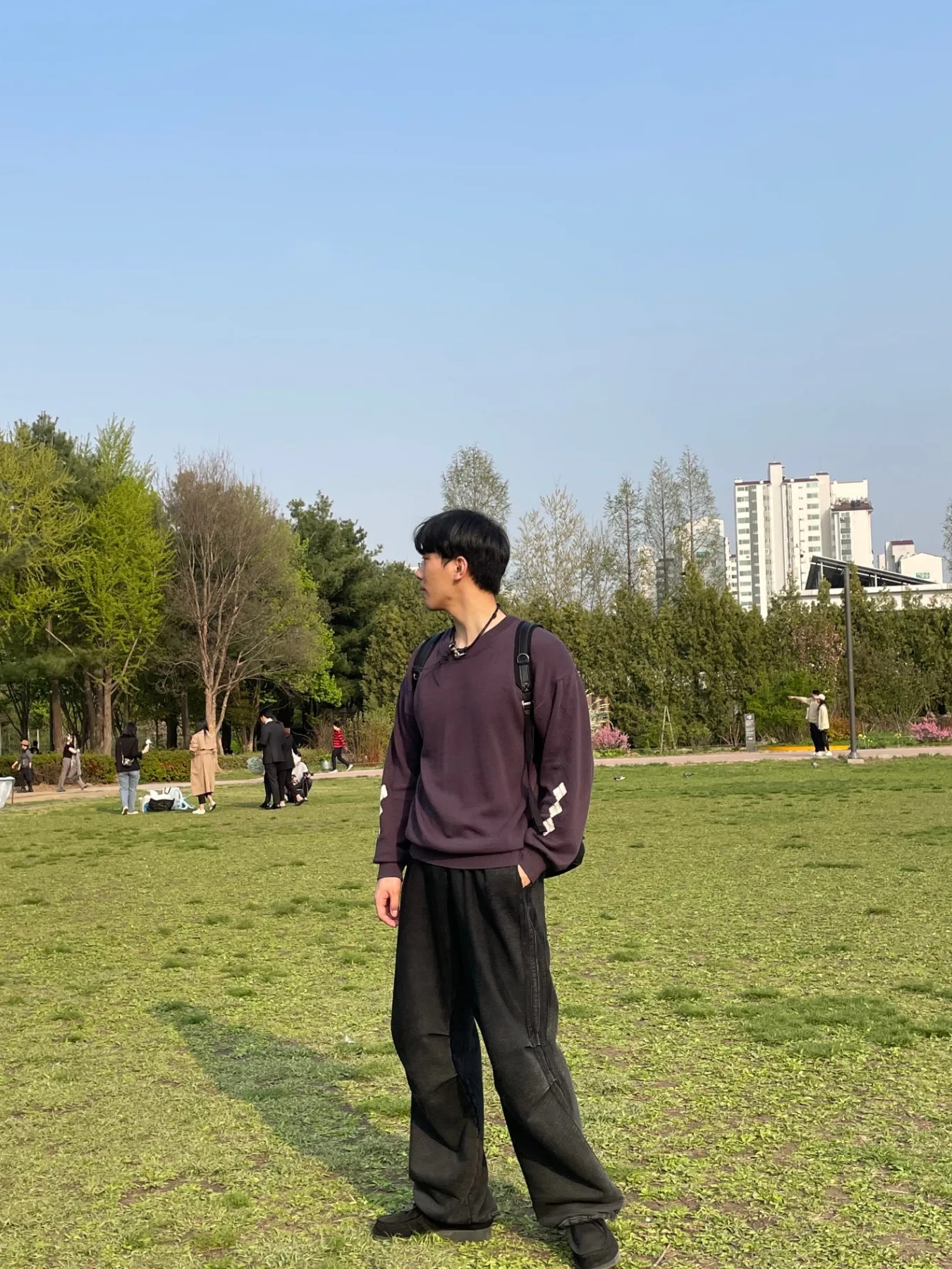 GU Real Leather Moccasin Shoes Black 착용 스타일 - 5