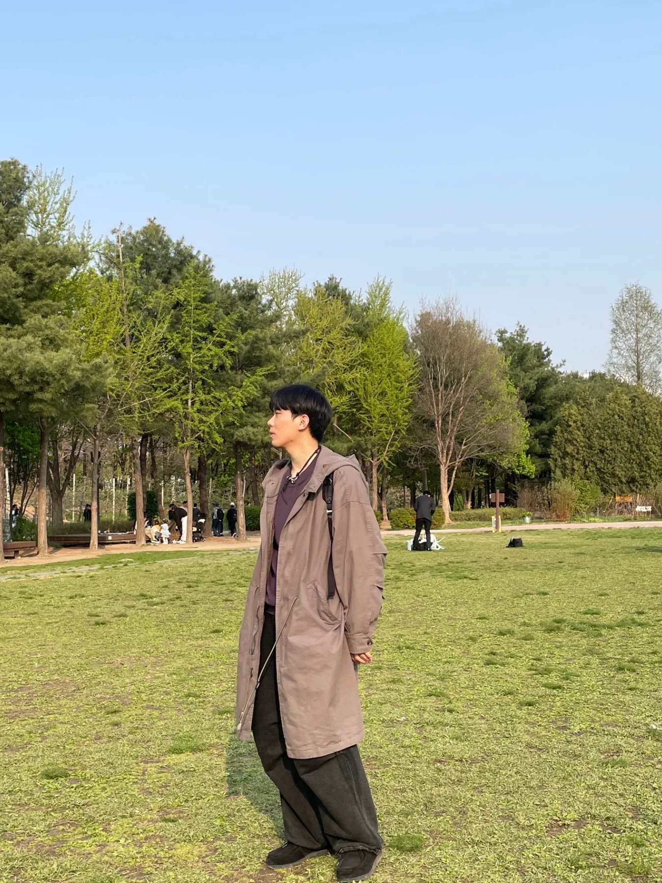 GU Real Leather Moccasin Shoes Black 착용 스타일 - 1