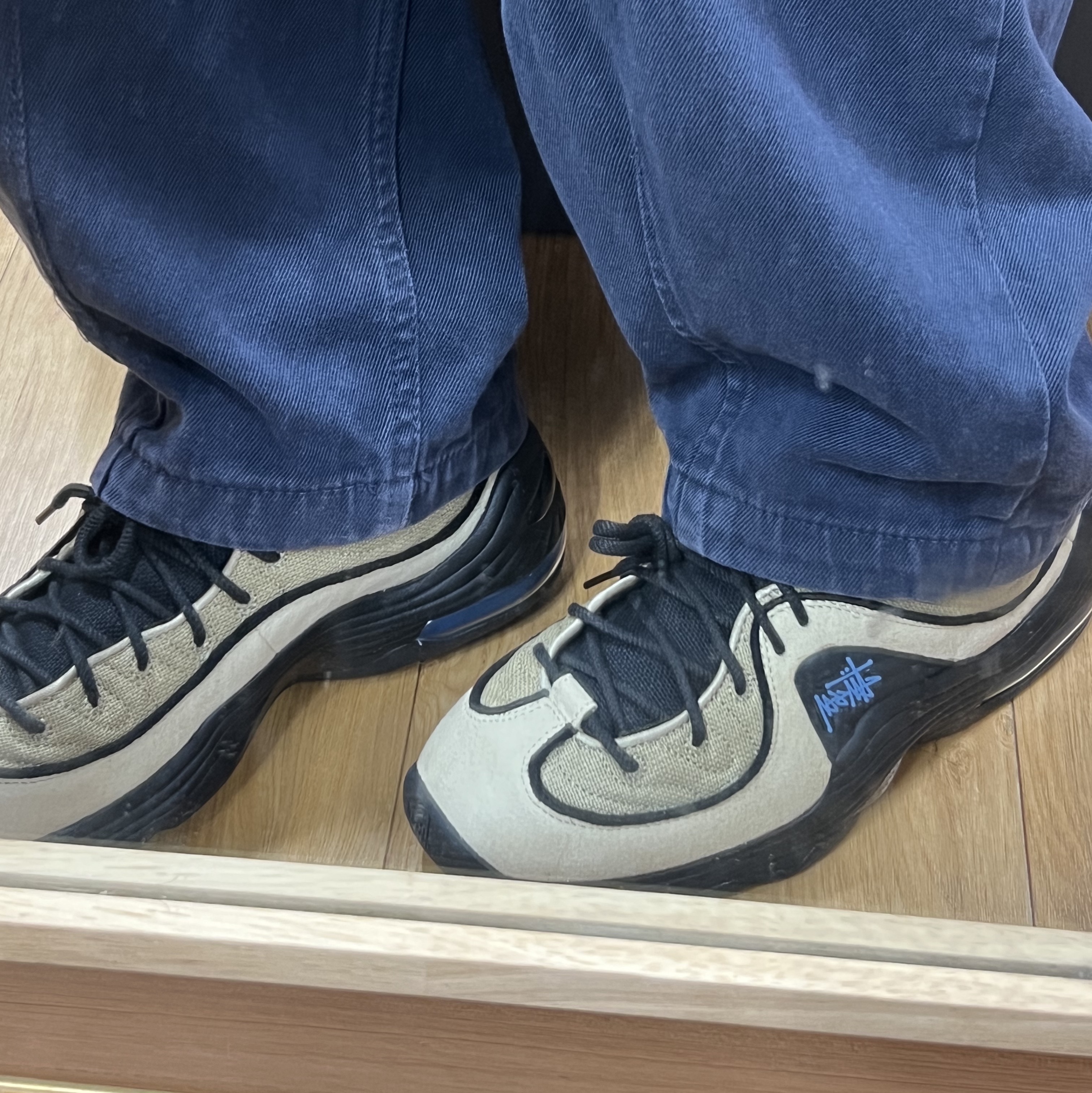 Nike x Stussy Air Penny II Rattan and Limestone 착용 스타일