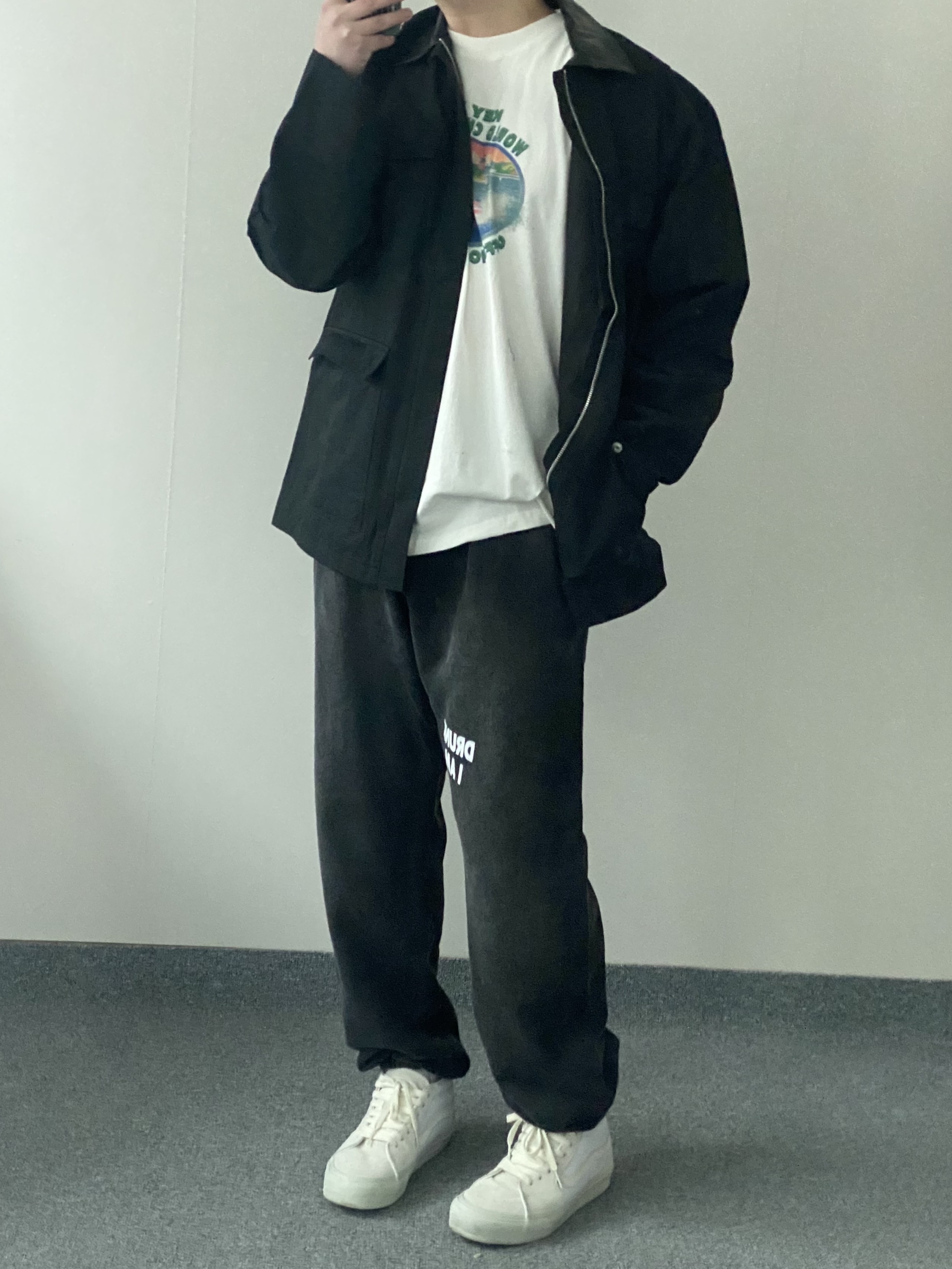 Vans Vault x JJJJound Sk8-Mid LX True White 착용 스타일