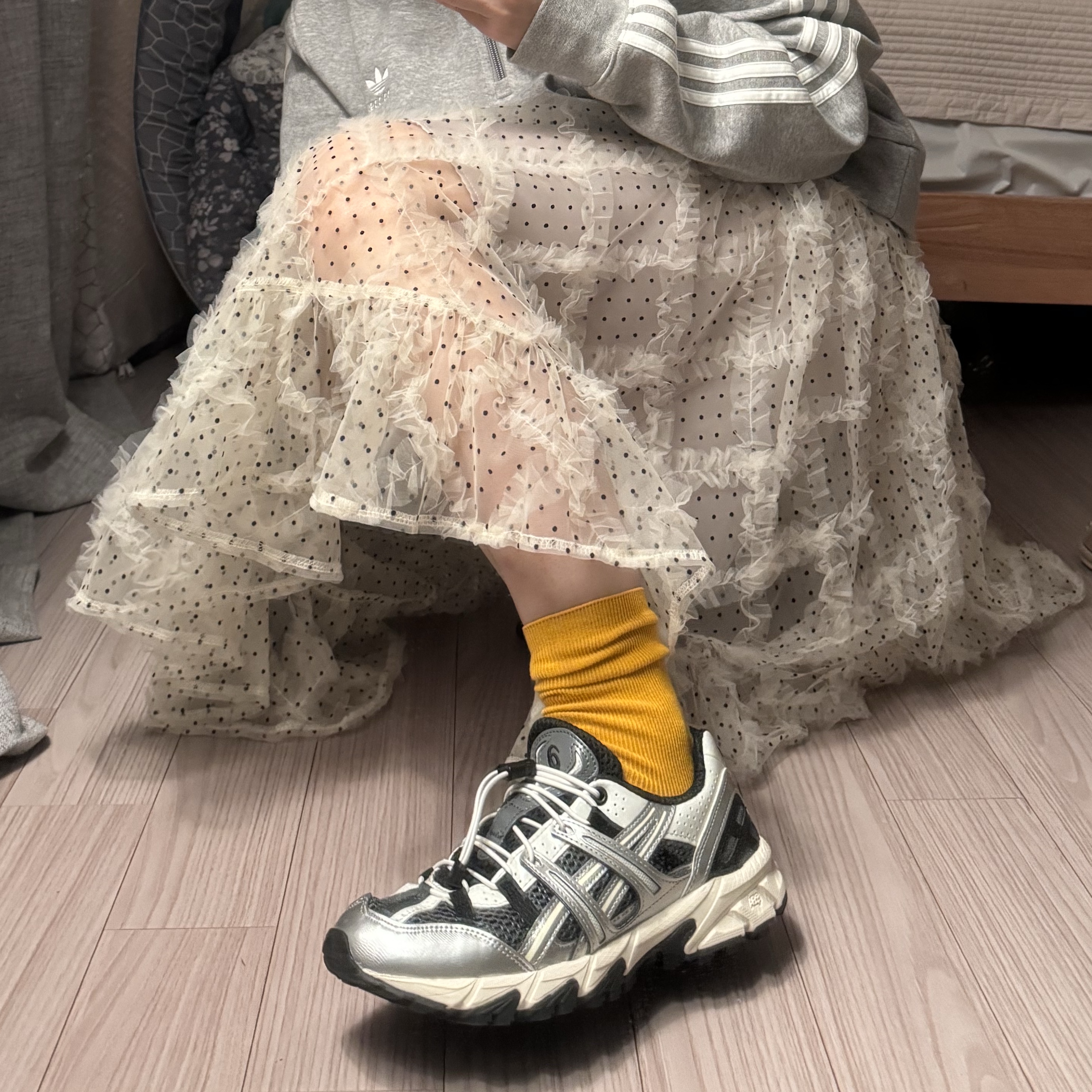 Asics Unlimited Gel-Sonoma 15-50 Steel Grey Pure Silver 착용 스타일