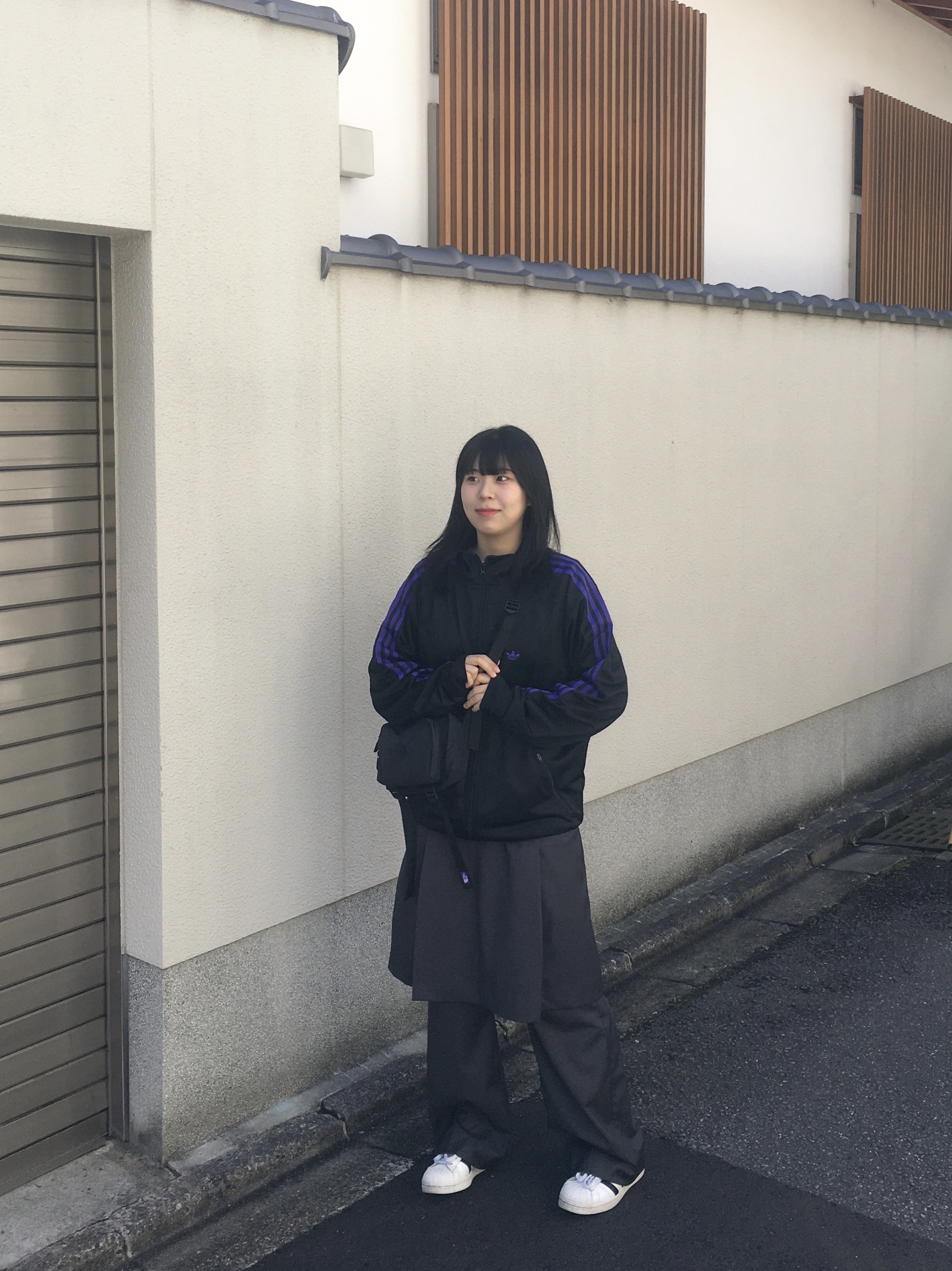 Adidas Beckenbauer Track Top Black Energy Ink - KR Sizing, The North Face Purple Label Cordura Nylon Shoulder Bag Black 착용 스타일 - 2