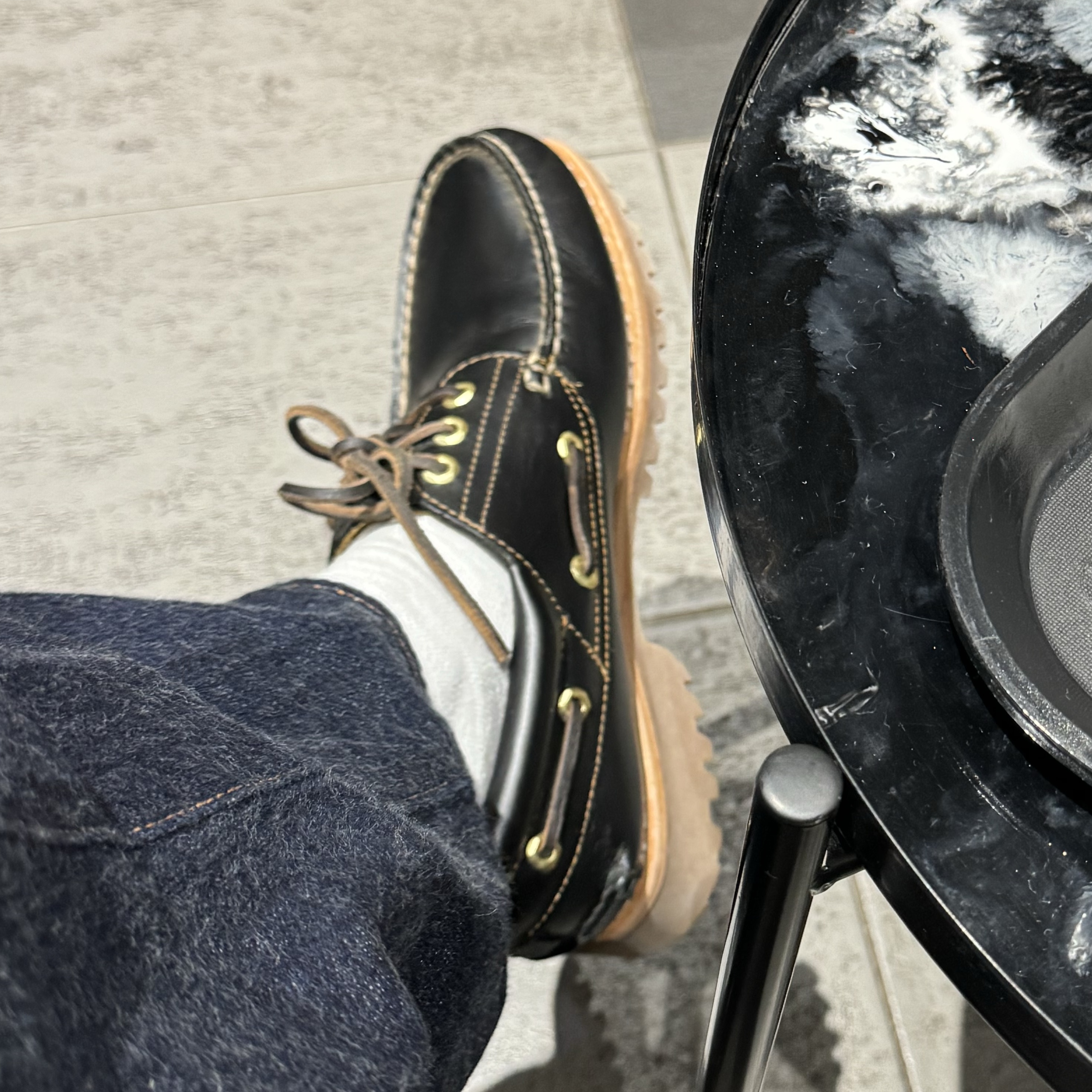 Timberland x Aime Leon Dore Boat Shoes Black - Medium 착용 스타일