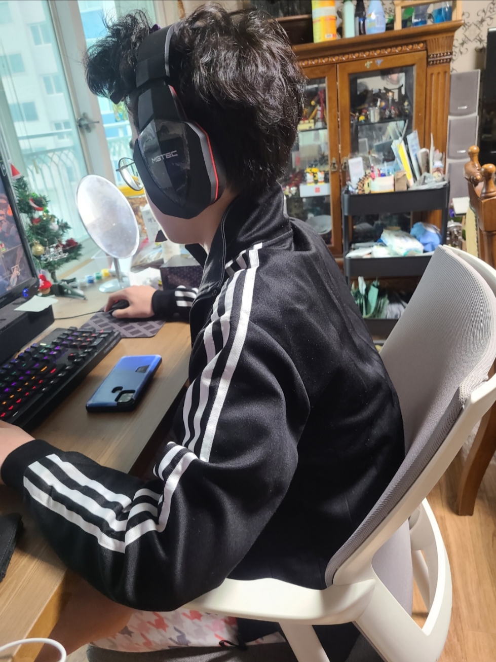 Adidas Adicolor Classics Firebird Track Top Black - KR Sizing 착용 스타일