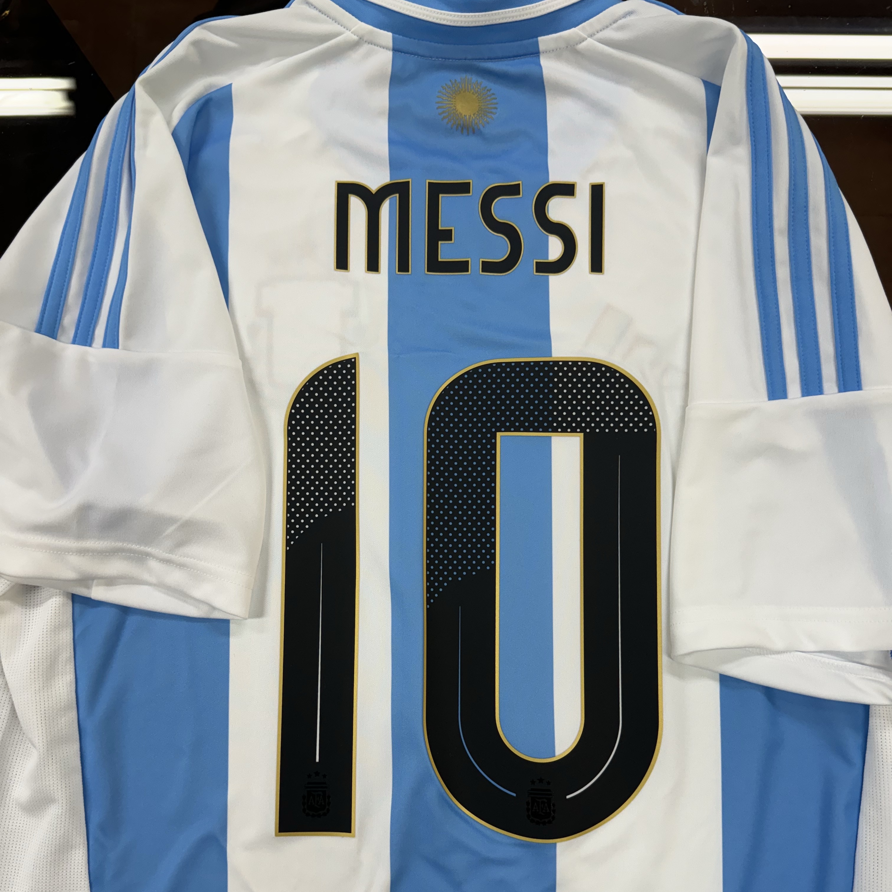 Adidas Argentina 2024 Home Jersey White Blue Burst - KR Sizing (Non Marking Ver.) 착용 스타일 - 2