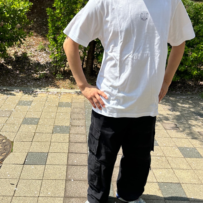 Fragment University T-Shirt F White 착용 스타일 - 1