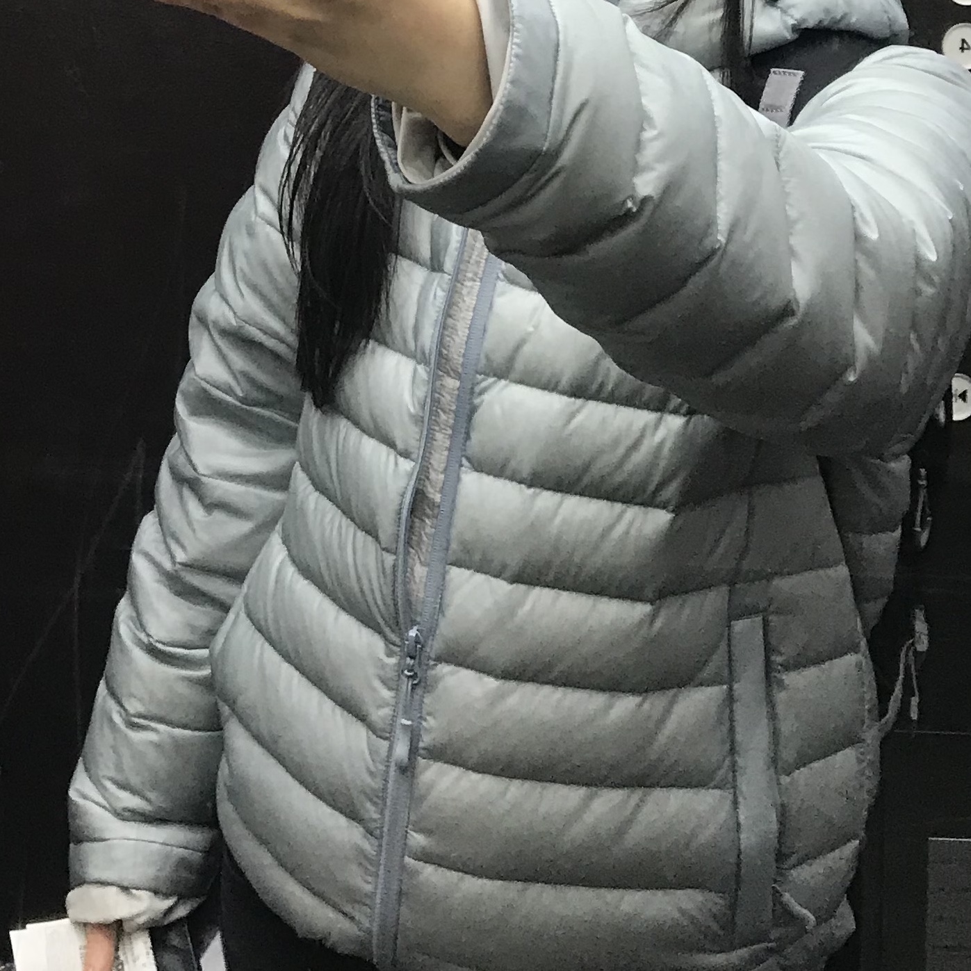Sansan Gear Suffix Puffer Jacket Sky Blue - 23FW 착용 스타일