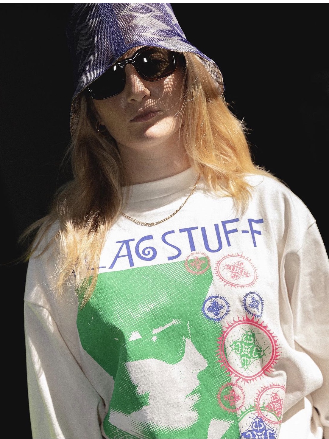 Flagstuff Hindley LS Tee White 착용 스타일 - 3