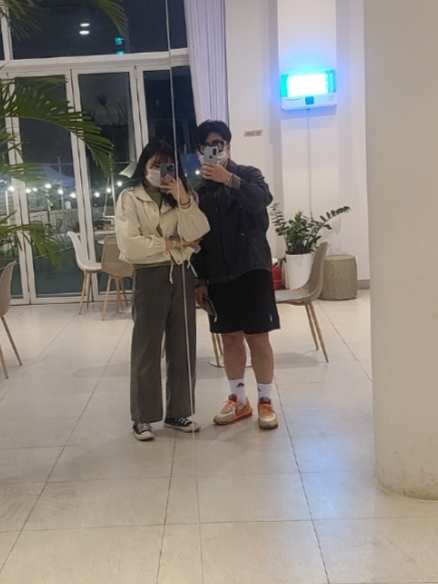 Nike x Sacai x Clot LDWaffle Orange Blaze 착용 스타일