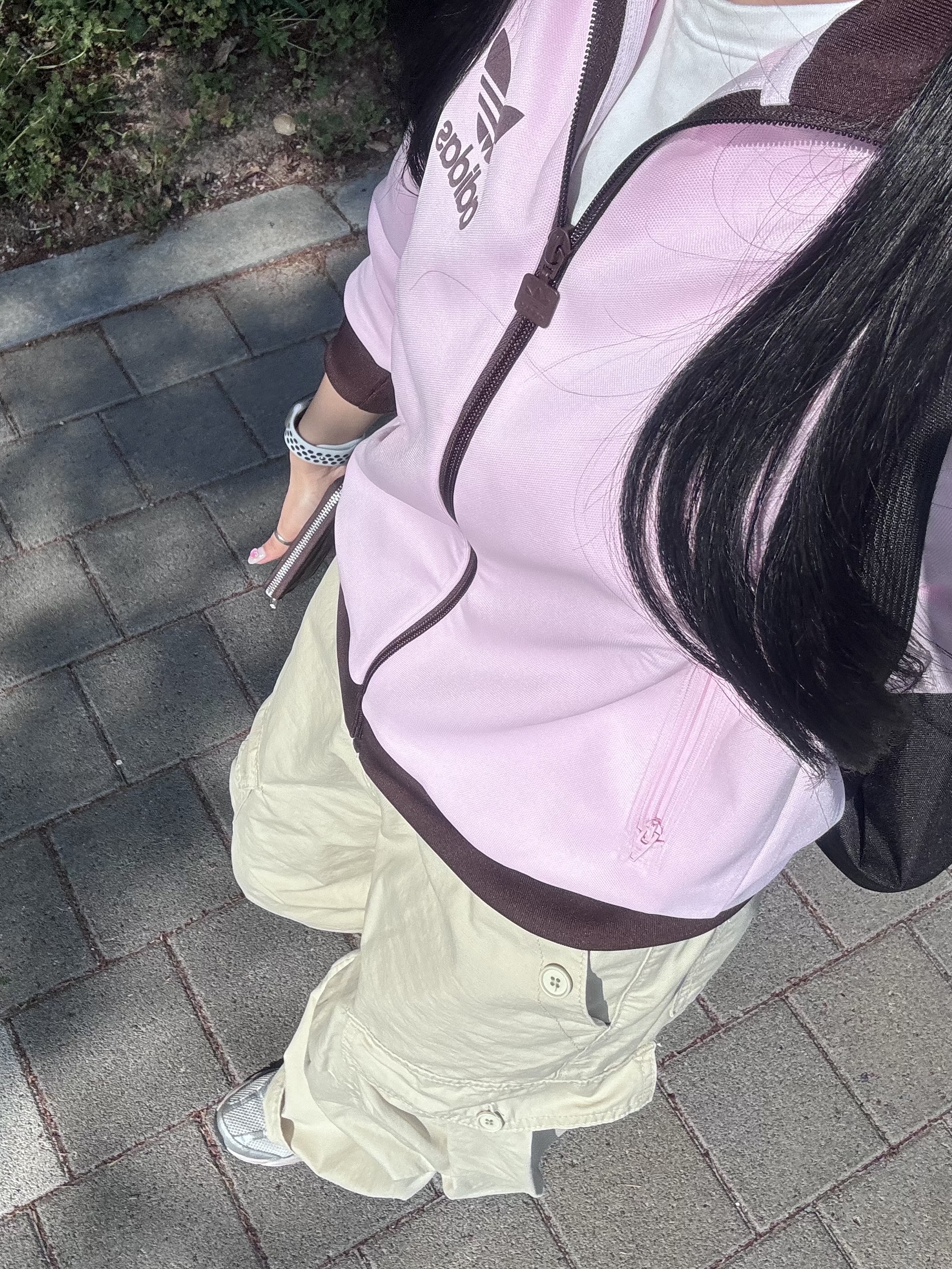 (W) Adidas Originals Beckenbauer Track Jacket Clear Pink - KR Sizing 착용 스타일