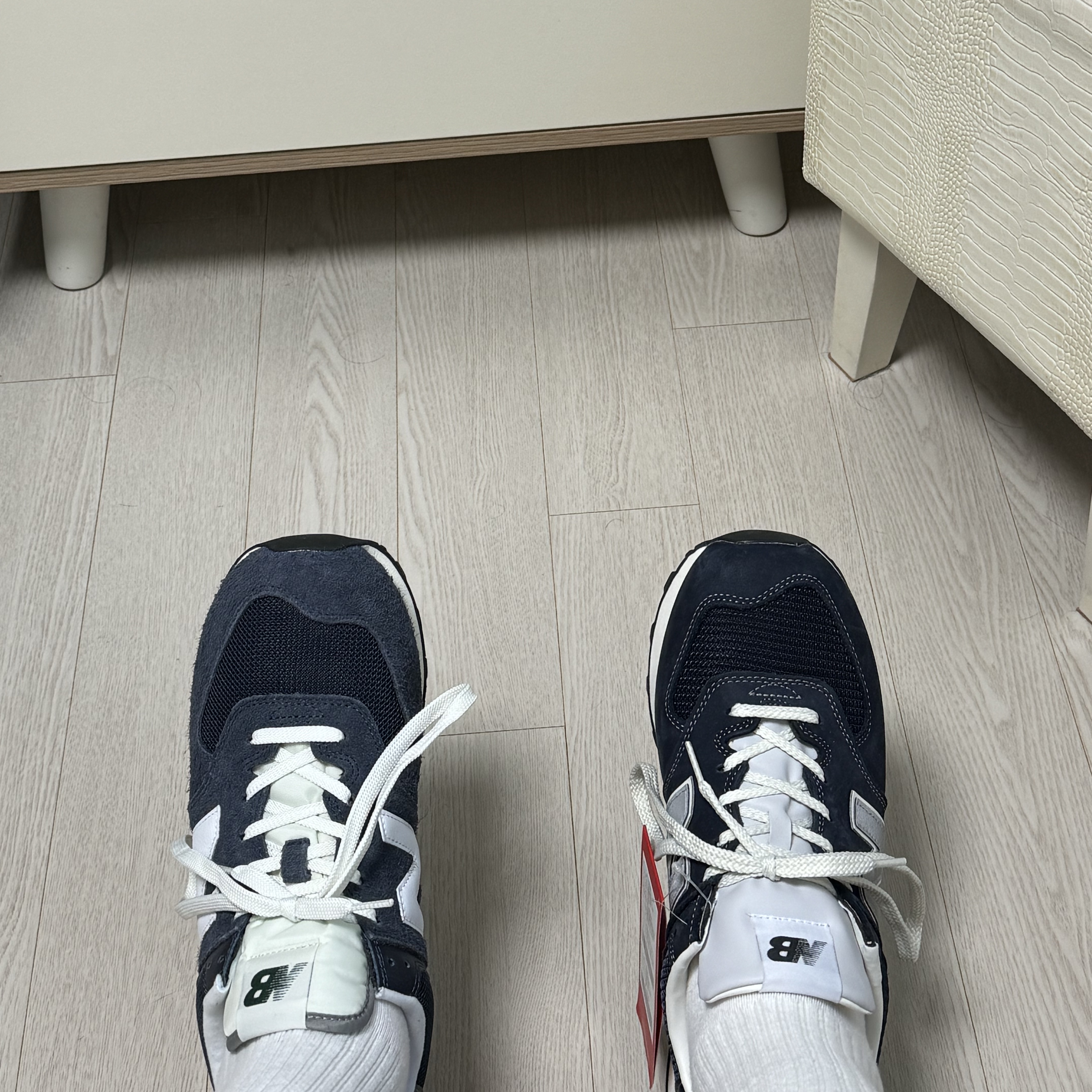 New Balance x Pottery 574 Premium Hard Navy, New Balance 574 Heritage Navy 착용 스타일