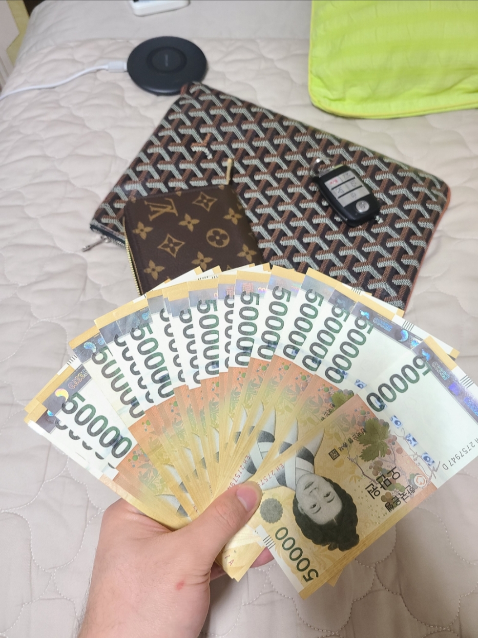 Goyard Senat Pochette MM Black 착용 스타일