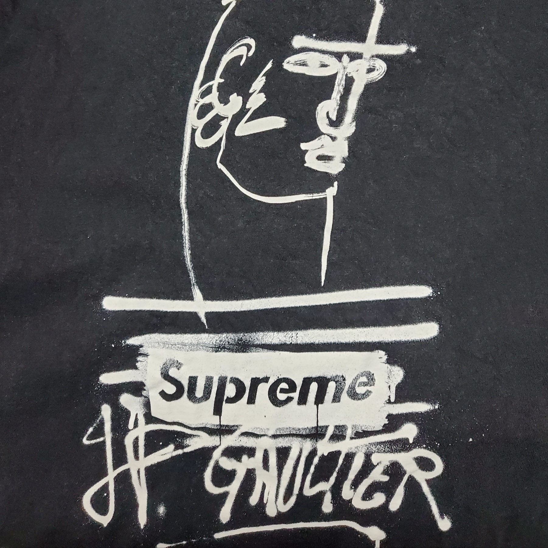 Supreme x Jean Paul Gaultier T-Shirt Black - 19SS 착용 스타일