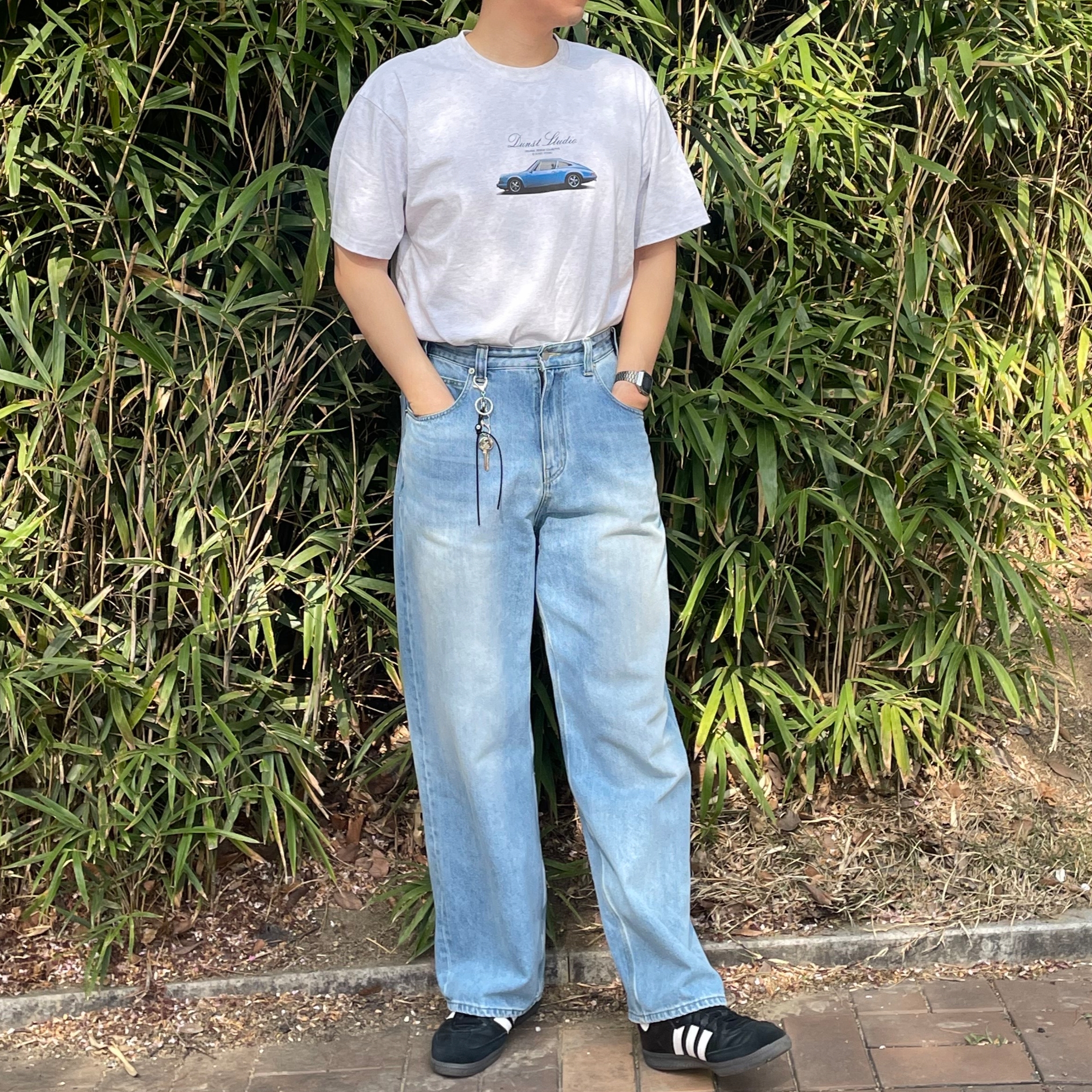 Adidas Samba OG Black White Gum 착용 스타일 - 5