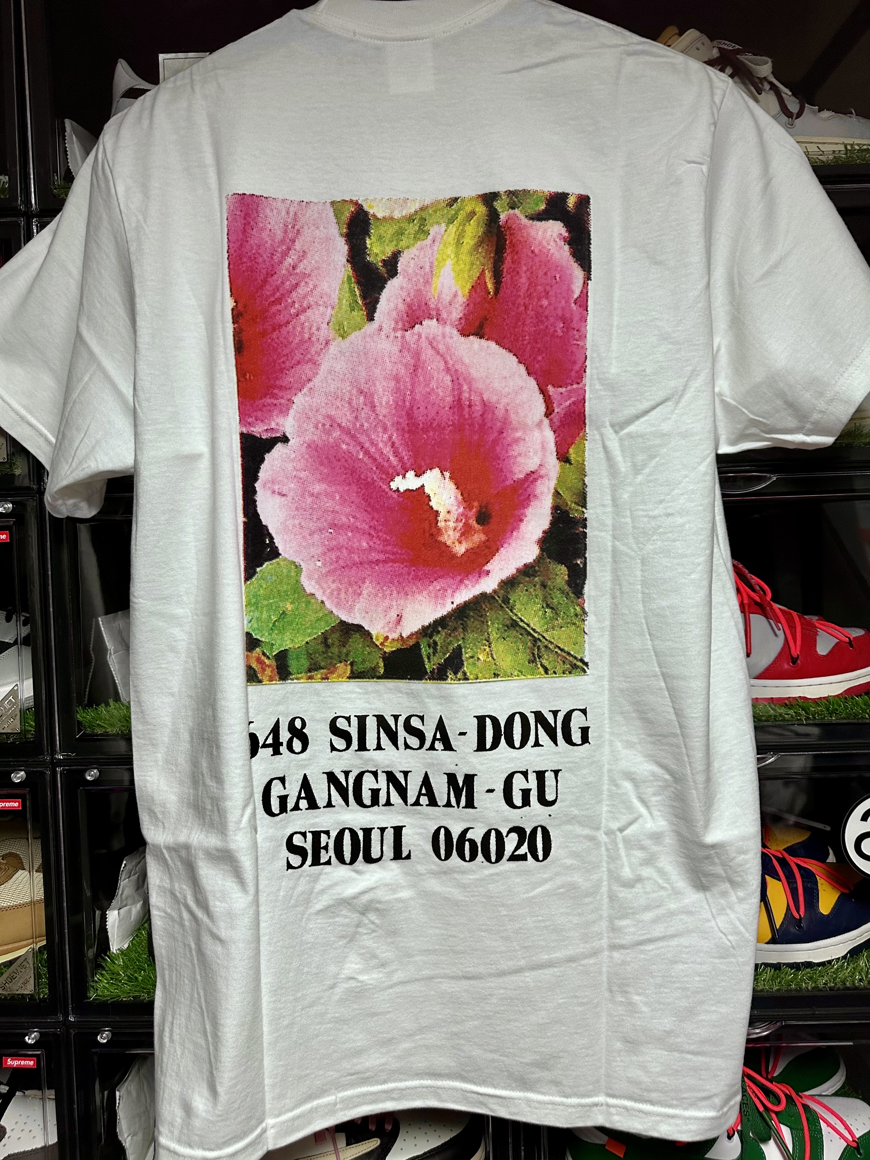 Supreme Seoul Box Logo T-Shirt White - 23FW 착용 스타일 - 2