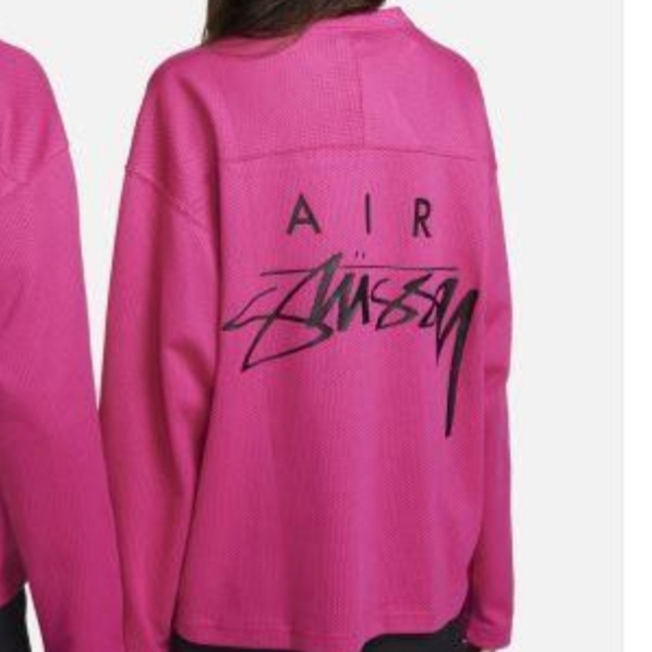 Nike x Stussy Long Sleeve Top Fireberry (FJ9164-615) 착용 스타일 - 2
