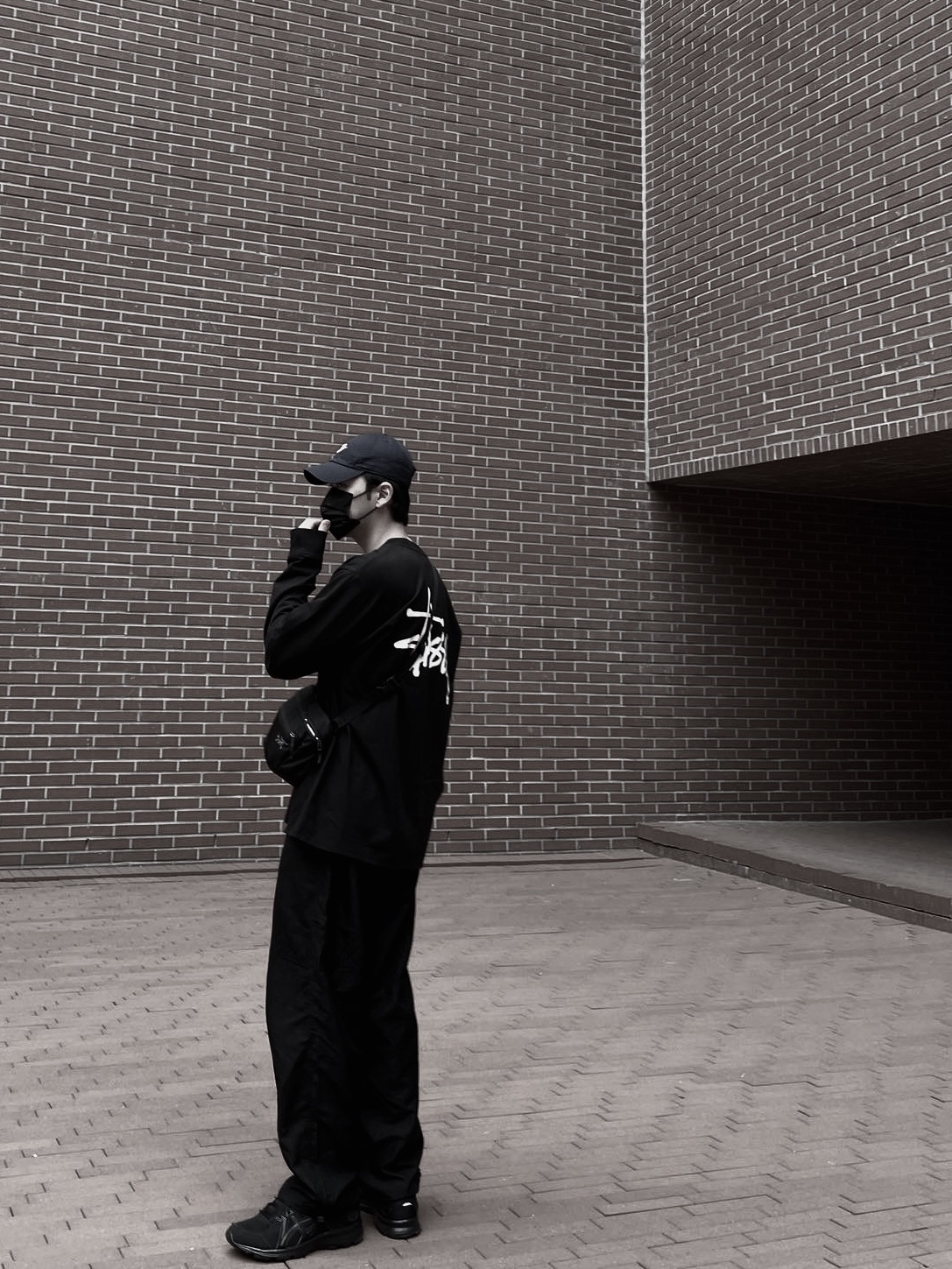 Nike Heritage 86 Futura Washed Cap Black White 착용 스타일