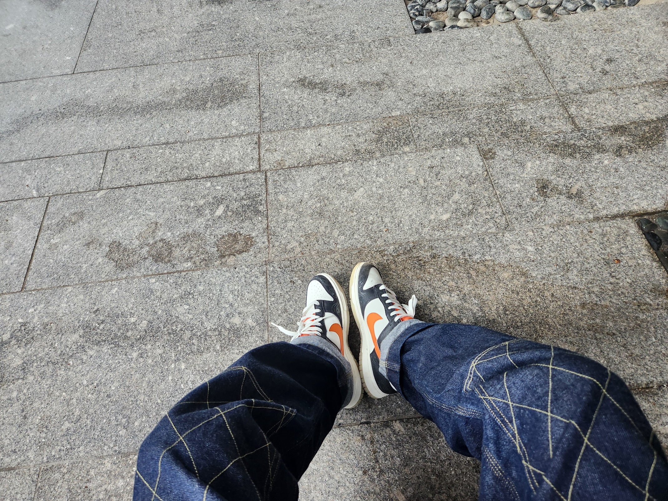 Kapital 11.5 oz. Denim Lumber Pants Indigo, Nike Dunk Low Retro PRM Halloween 착용 스타일 - 1