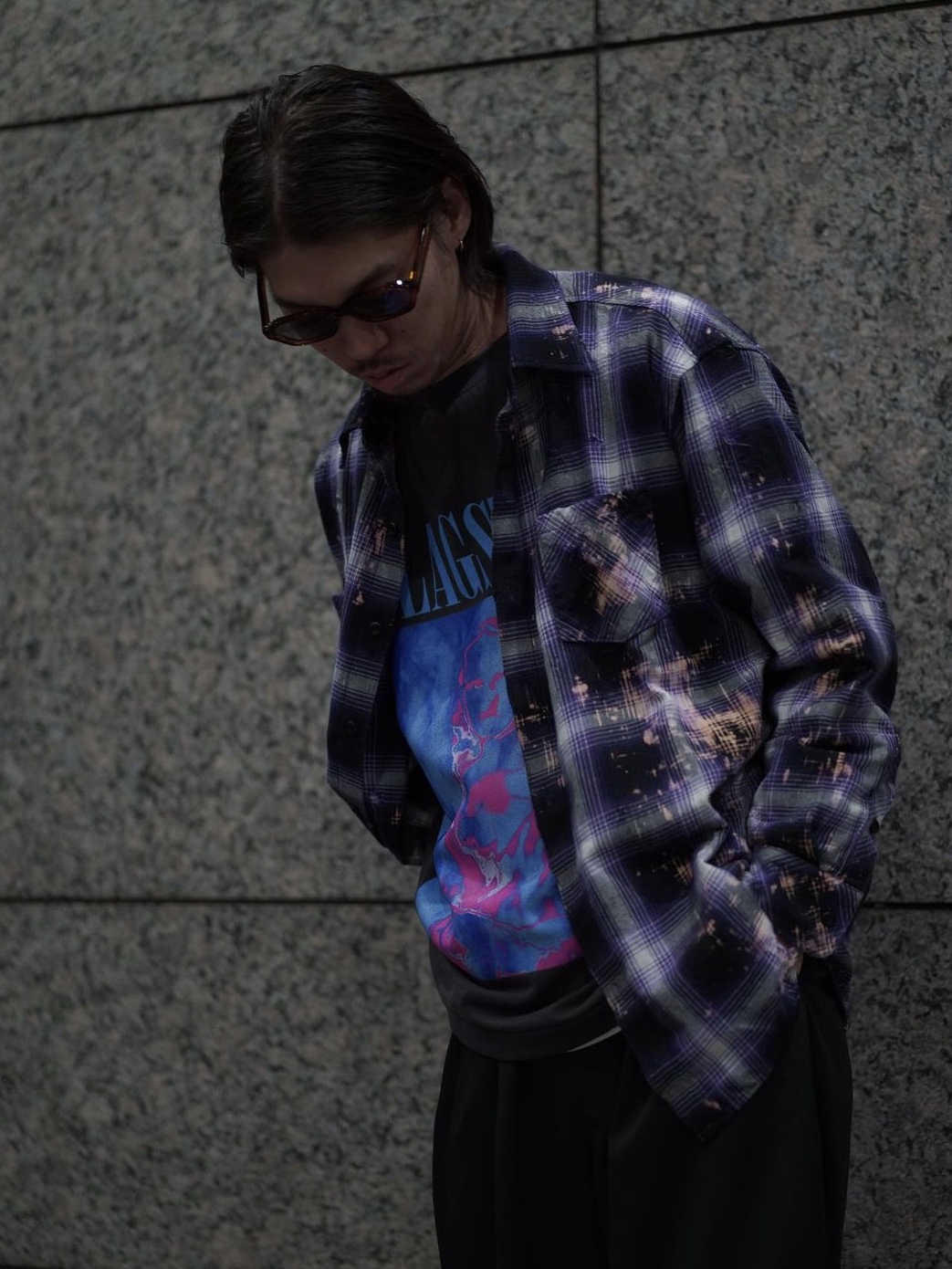 Flagstuff Mutt LS Tee Black 착용 스타일 - 2