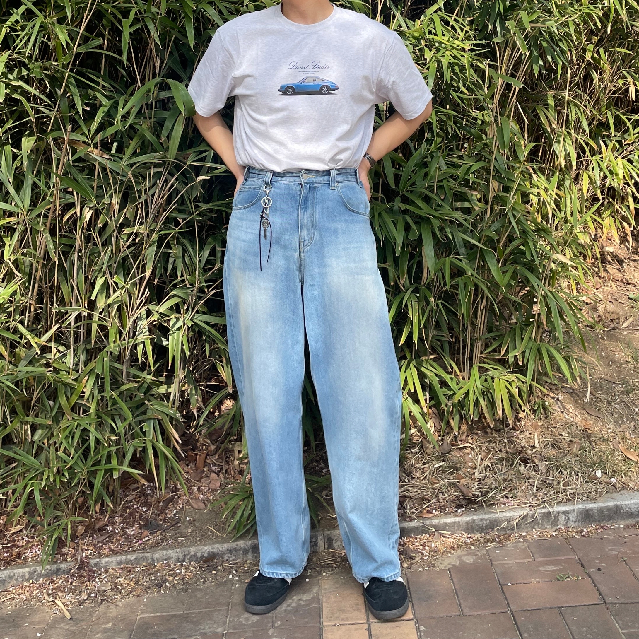 Adidas Samba OG Black White Gum 착용 스타일 - 4