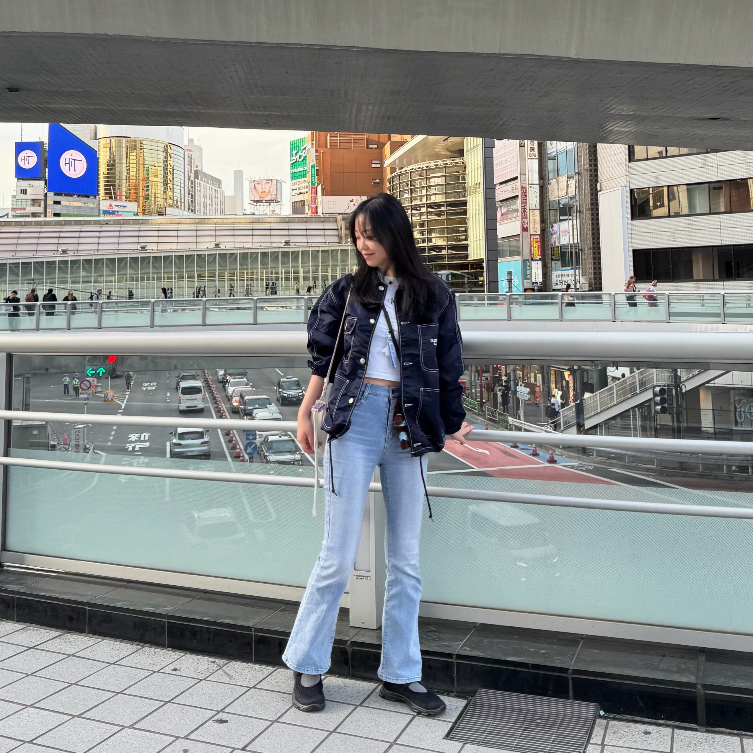 Supreme Nylon Chore Coat Navy - 24SS, Salomon RX Marie Jeanne Black 착용 스타일